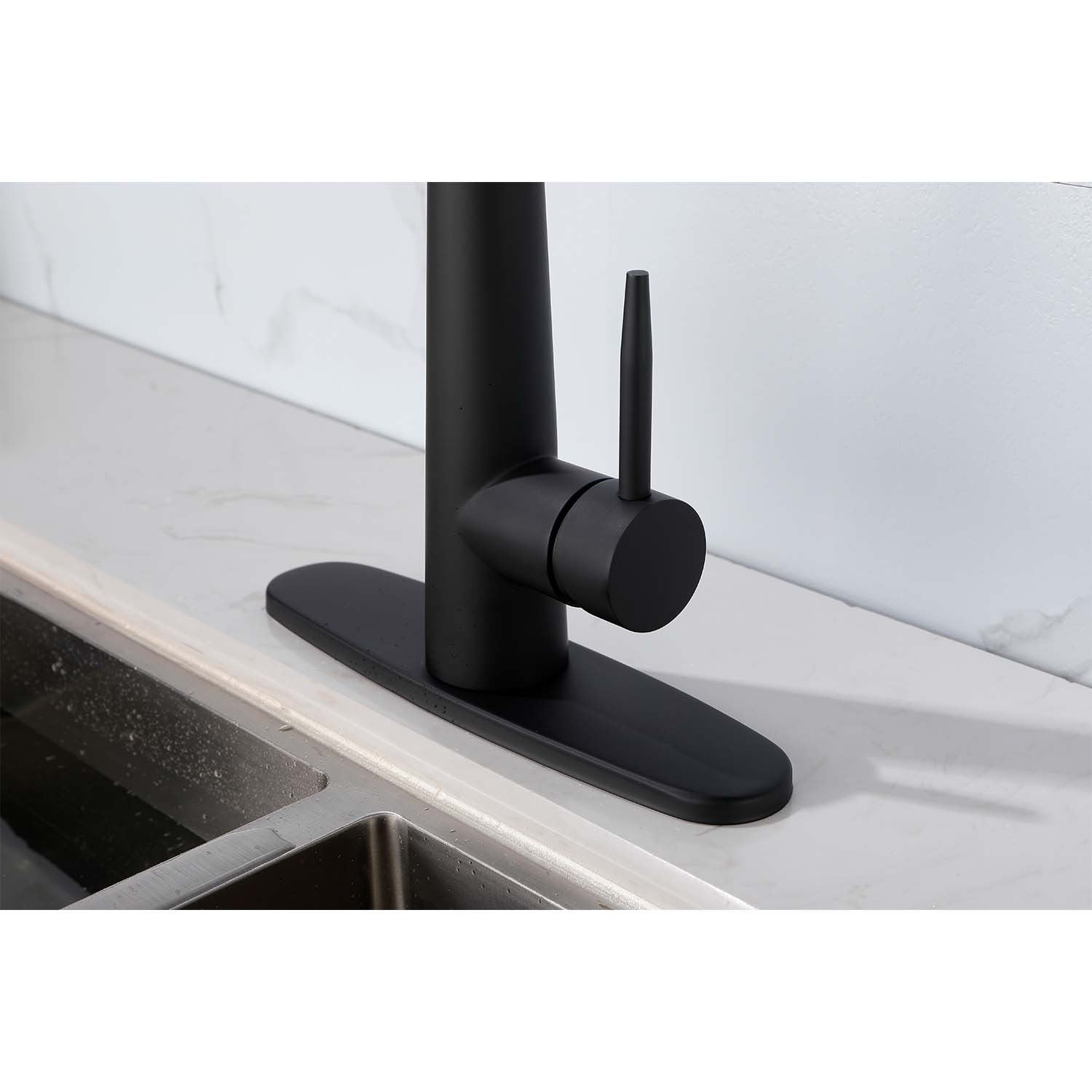 HAOYYE Kitchen Faucet with Pull Down Sprayer Sturdy Space-Saving Heavy Duty Modern Design Adults Dorm Room Easy Assembly Bedroom Furniture