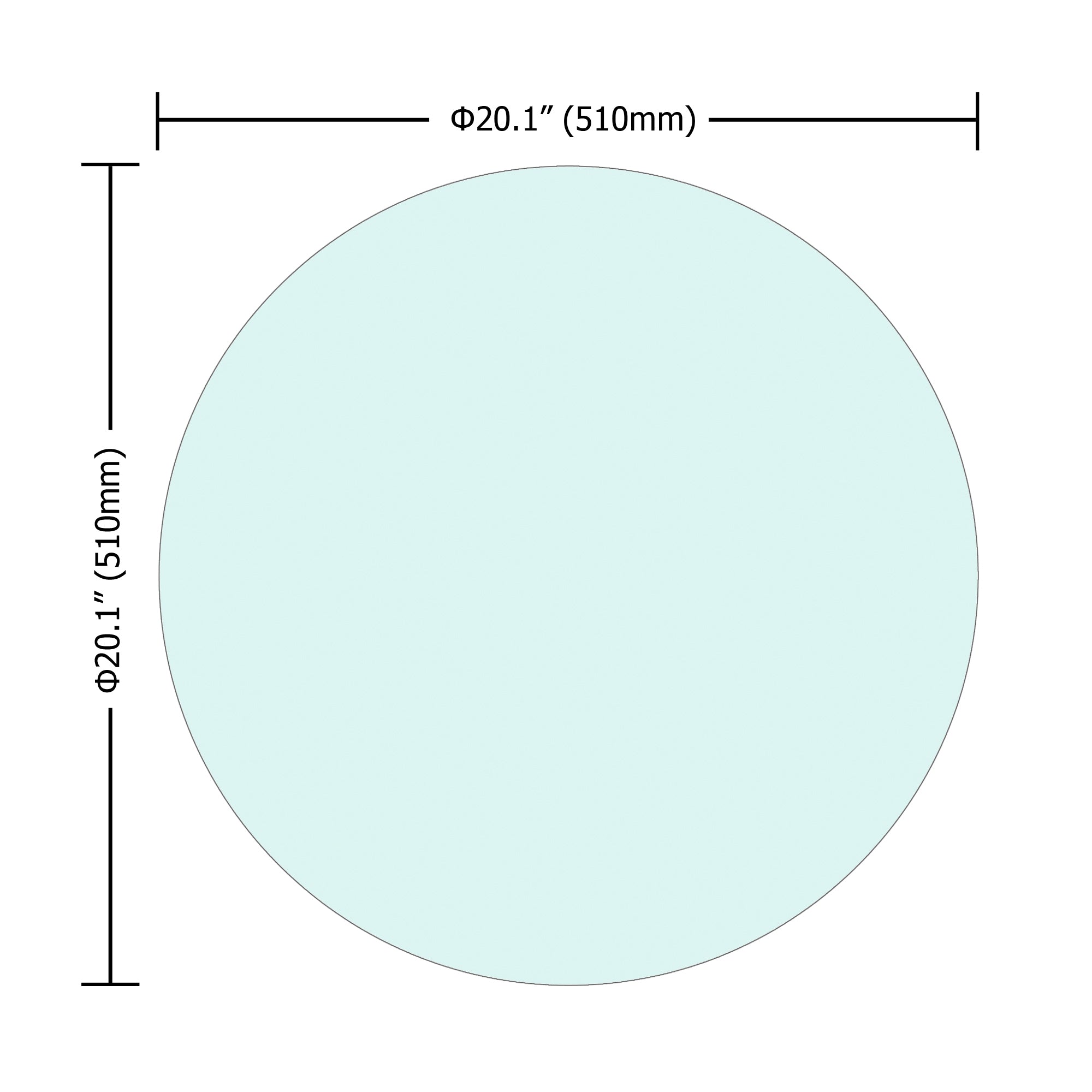 HAOYYE Tempered Glass Table Top Round Clear Glass With Polished Edge, Sturdy Space-Saving Heavy Duty Modern Design For Adults Dorm Rooms, Easy Assembly Bedroom Furniture