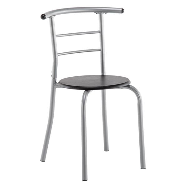 HAOYYE PVC Breakfast Table Set with One Table and Two Chairs, Space-Saving Dining Table and Stool Set for Small Kitchen, Apartment, or Dining Room