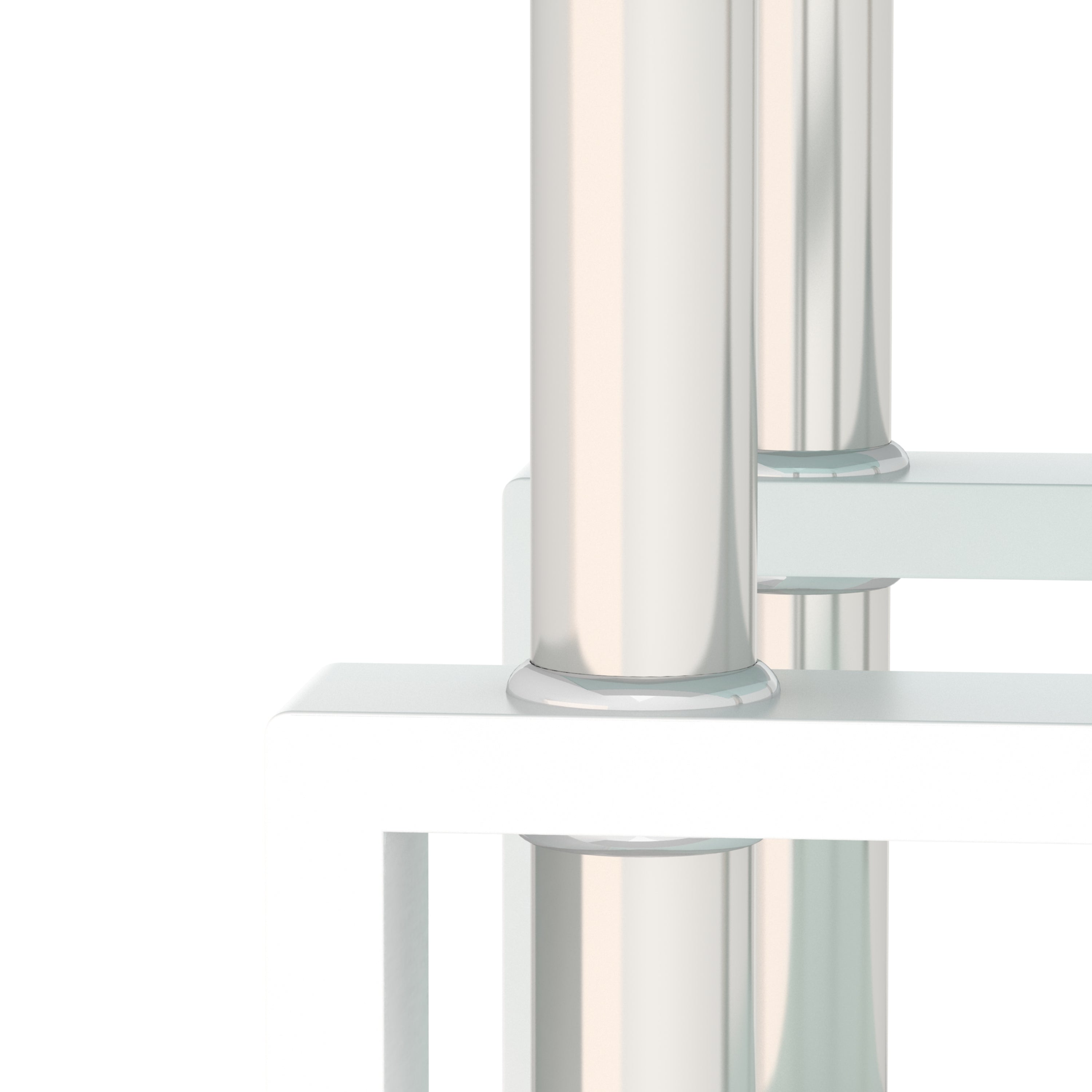 Haoyye Set of 2 Modern Tempered Glass Coffee and Tea Tables, Square Transparent and White Side Tables for Living Room, Sturdy Heavy Duty Space-Saving Design, Easy Assembly for Adults and Dorm Rooms