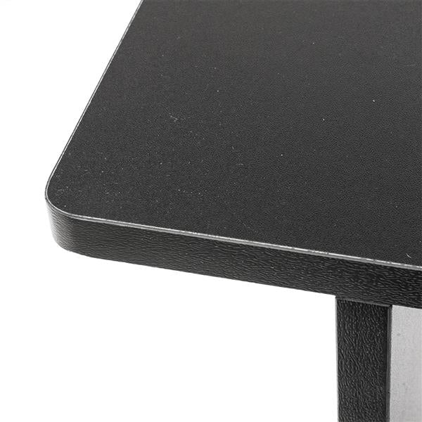 HAOYYE High-Quality Integrated Melamine Board Computer Desk with Drawer, Modern Black Office Desk for Home Workstation, Sturdy and Durable Writing Table with Storage for Study and Living Room