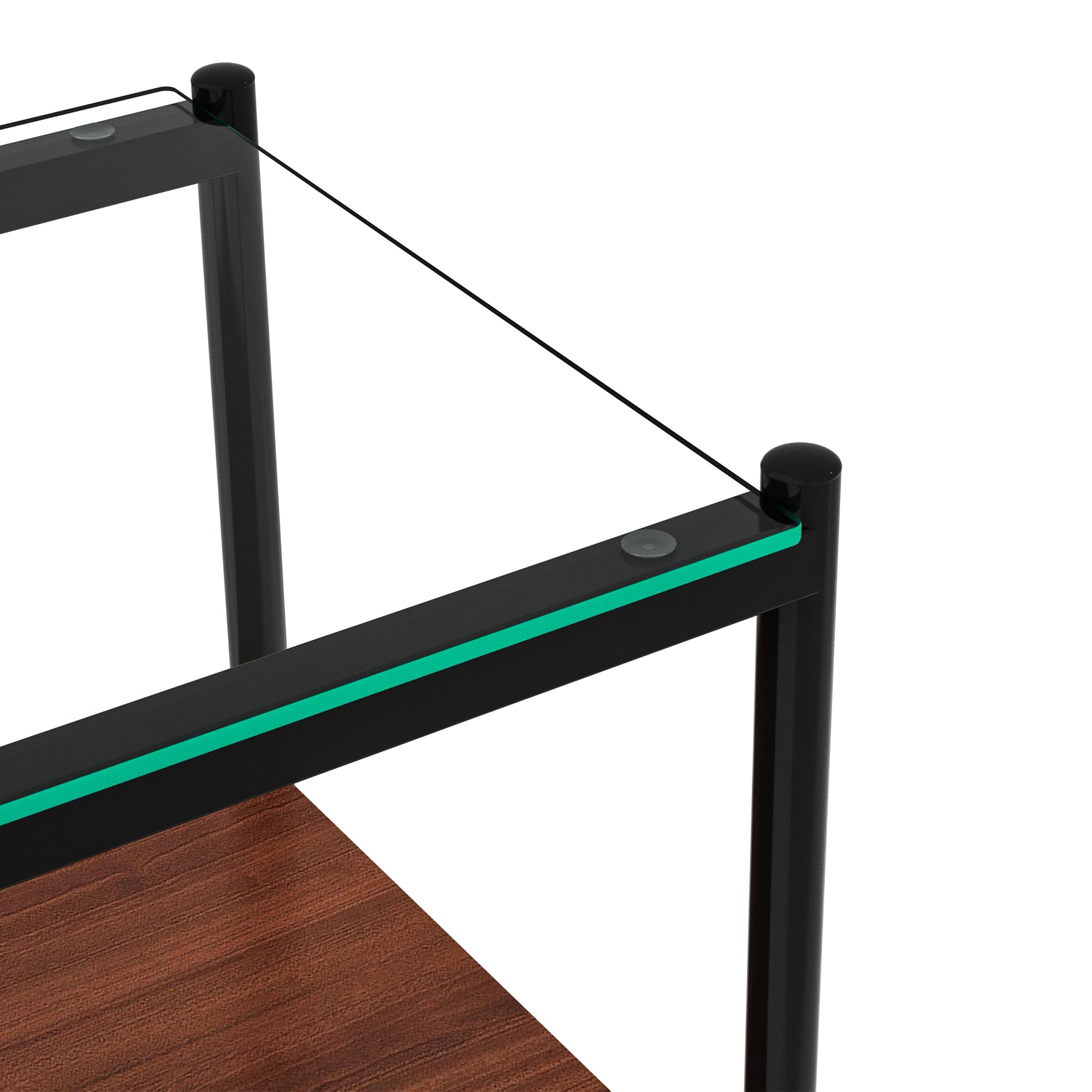 HAOYYE Set of 2 Rectangle End Table, Tempered Glass Tabletop with MDF layer, Modern Table for Living Room , Transparent Glass Sturdy Space-Saving Heavy Duty Modern Design Adults Dorm Room Easy Assembly