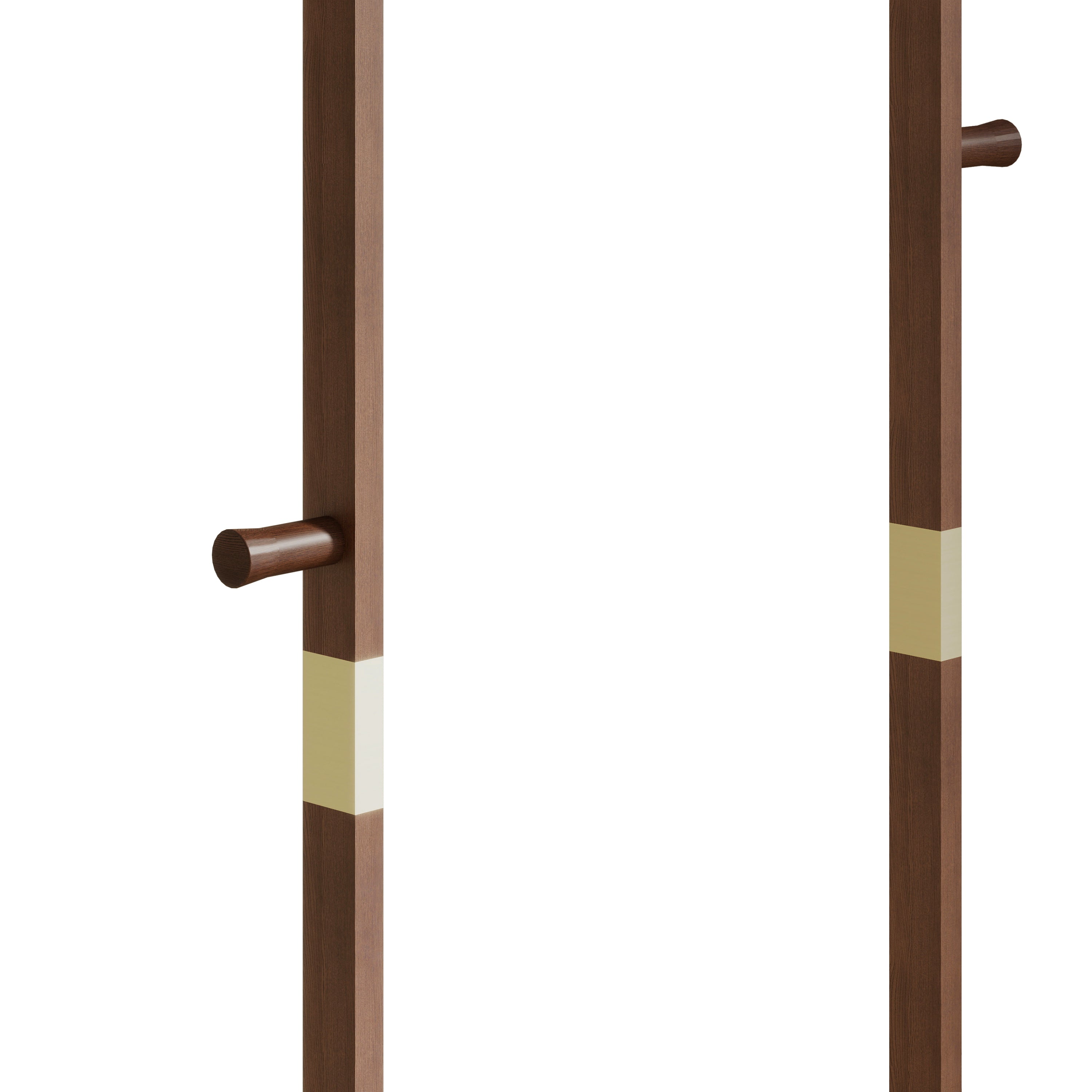 HAOYYE Solid Wood Coat Rack, Freestanding Hanger with Natural Walnut Finish, Space-Saving and Durable Design for Bedroom, Entrance, or Living Room, Easy Assembly