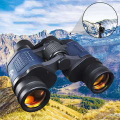 HAOYYE HD 60x60 Powerful Binoculars for Adults High Magnification Optical Telescope with Fixed Zoom LLL Night Vision Compact Design for Hunting Hiking Bird Watching and Outdoor Adventure Use