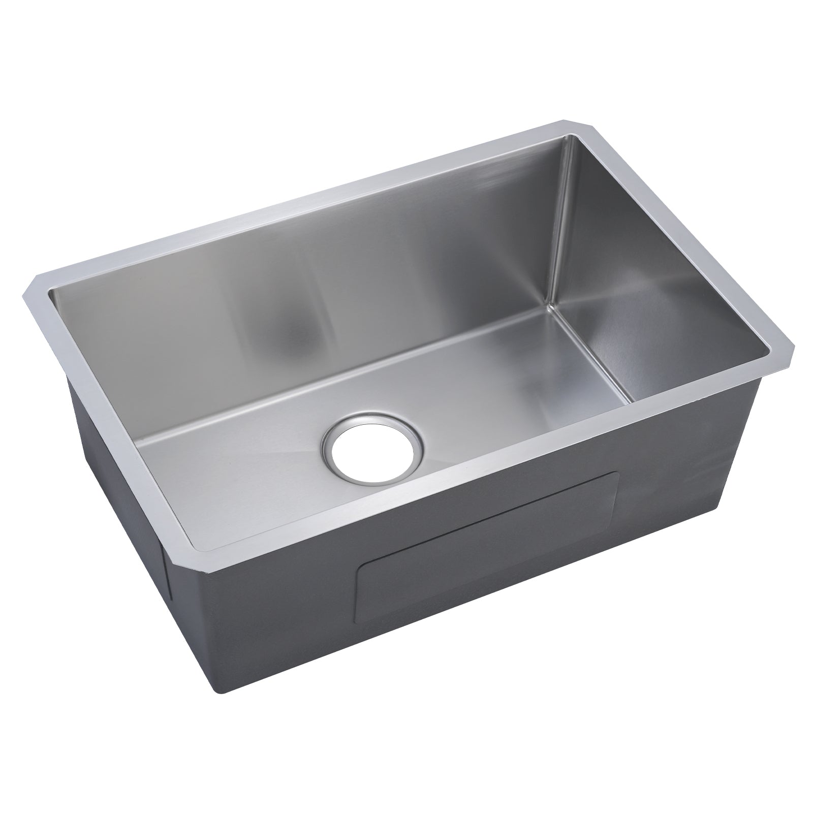 HAOYYE 27" L X 18" W Undermount Single Bowl 16 Gauge 304 Stainless Steel Kitchen Sink (Sink Only) Sturdy Space-Saving Heavy Duty Modern Design Adults Dorm Room Easy Assembly Bedroom Furniture