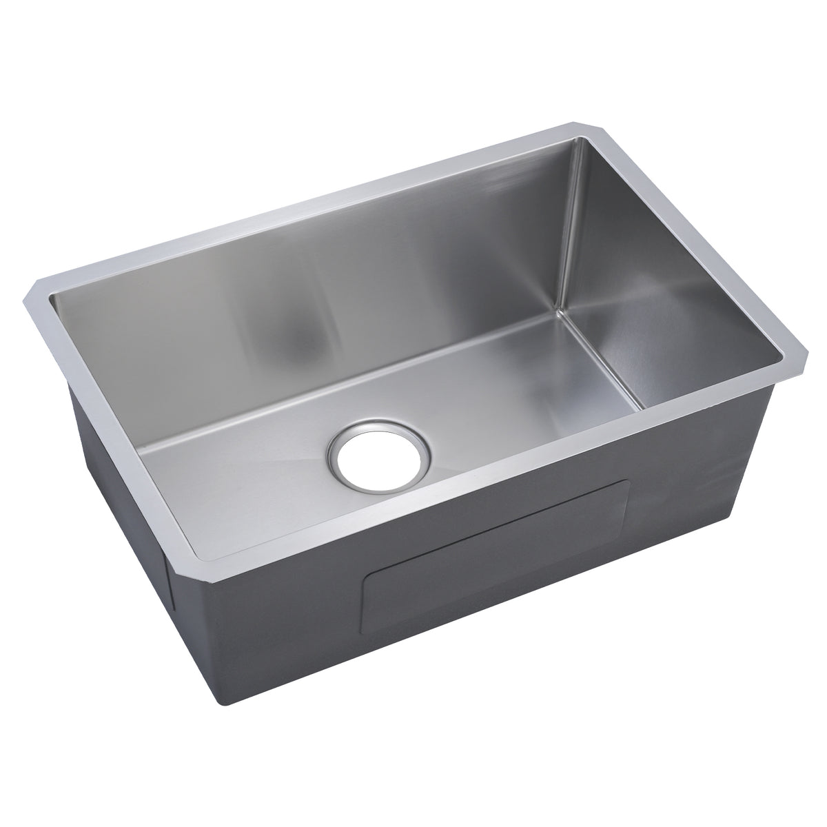 HAOYYE 30" L X 18" W Undermount Single Bowl 16 Gauge 304 Stainless Steel Kitchen Sink (Sink Only) Sturdy Space-Saving Heavy Duty Modern Design Adults Dorm Room Easy Assembly Bedroom Furniture