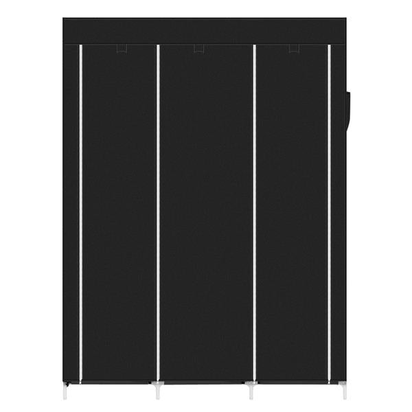 HAOYYE 67" Portable Closet Organizer with 10 Shelves, Easy to Assemble, Durable Black Space-Saving Wardrobe Storage for Clothes, Shoes, and Accessories, Modern Design for Bedroom, Closet, and Living Room