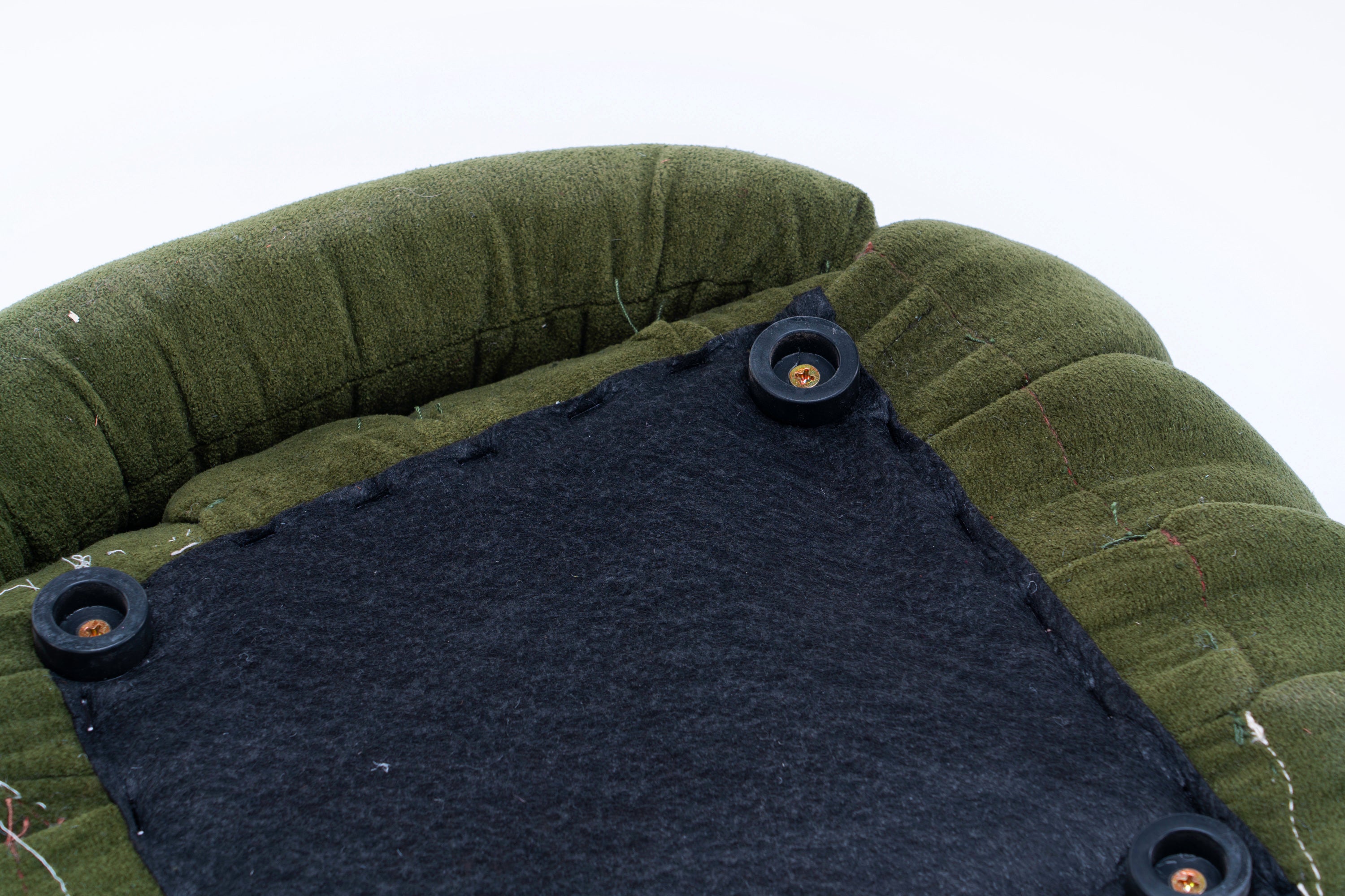 Haoyye Modern Chenille Fabric Knot Design Ottoman Makeup Stool Footstool, Comfortable and Stylish Seat, Perfect for Living Room and Bedroom, Space-Saving Heavy Duty Construction, Durable Furniture for Adults Dorm Room