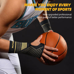 HAOYYE Copper Palm Protection Gloves With Wrist Support, Full Palm Coverage Weight Lifting Gloves For Gym Training, Fitness, Cycling, Rock Climbing, And Strength Workouts, Durable And Comfortable (Support For TEMU Self-Pickup Order Shipping)