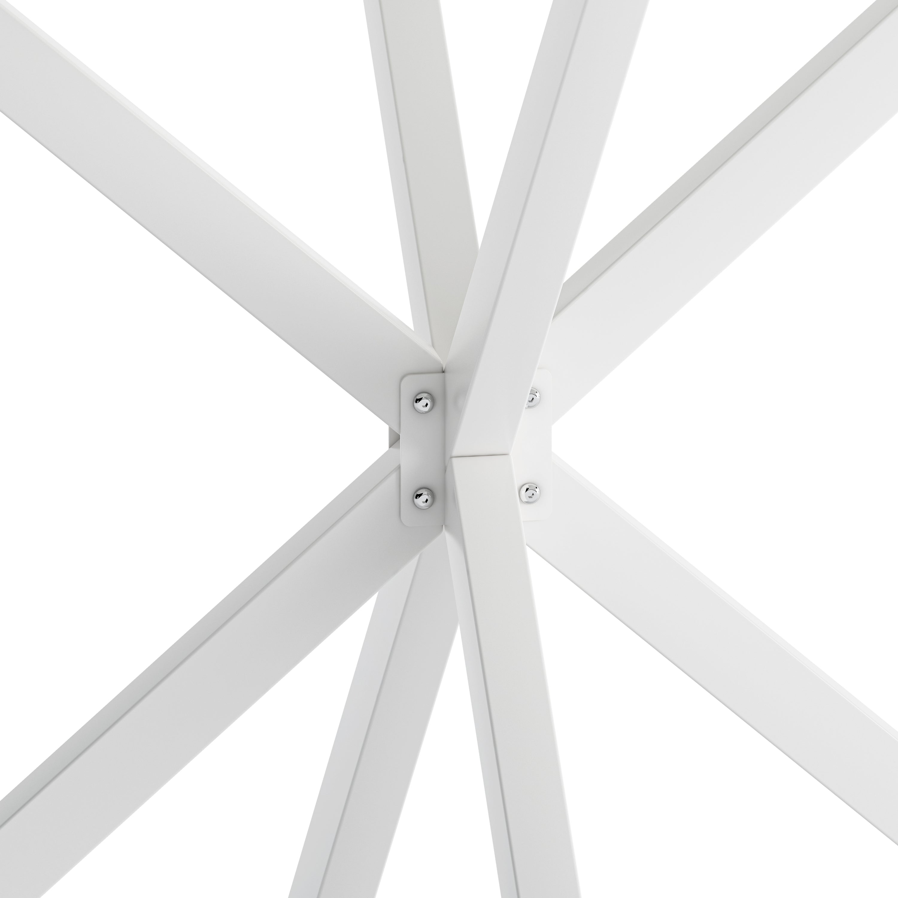 HAOYYE White Marble Top Round Dining Table With Cross-Leg Design, Removable Two-Piece Top, Matte Finish Iron Legs, Modern Sturdy Space-Saving Heavy Duty Construction, Ideal For Adults’ Dining Rooms And Small Spaces