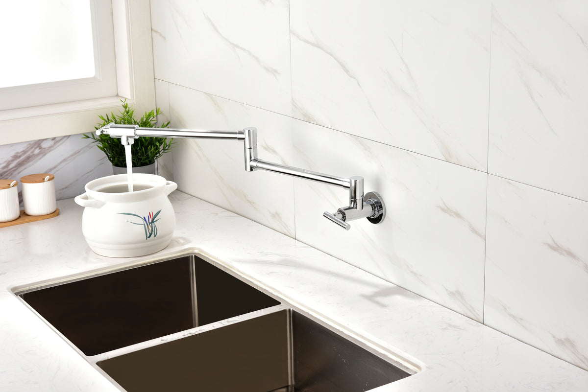 HAOYYE Pot Filler Faucet Wall Mount Sturdy Space-Saving Heavy Duty Modern Design Adults Dorm Room Easy Assembly Bedroom Furniture