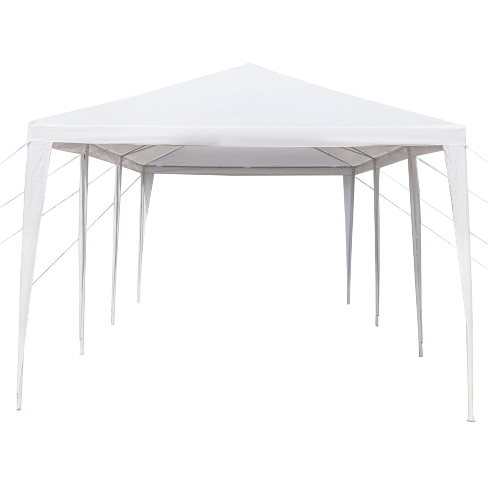 HAOYYE 10x30ft Outdoor Party Tent Waterproof PE Canopy with 8 Side Panels and 2 Doors Spiral Tube Iron Frame for Wedding Market Event Backyard
