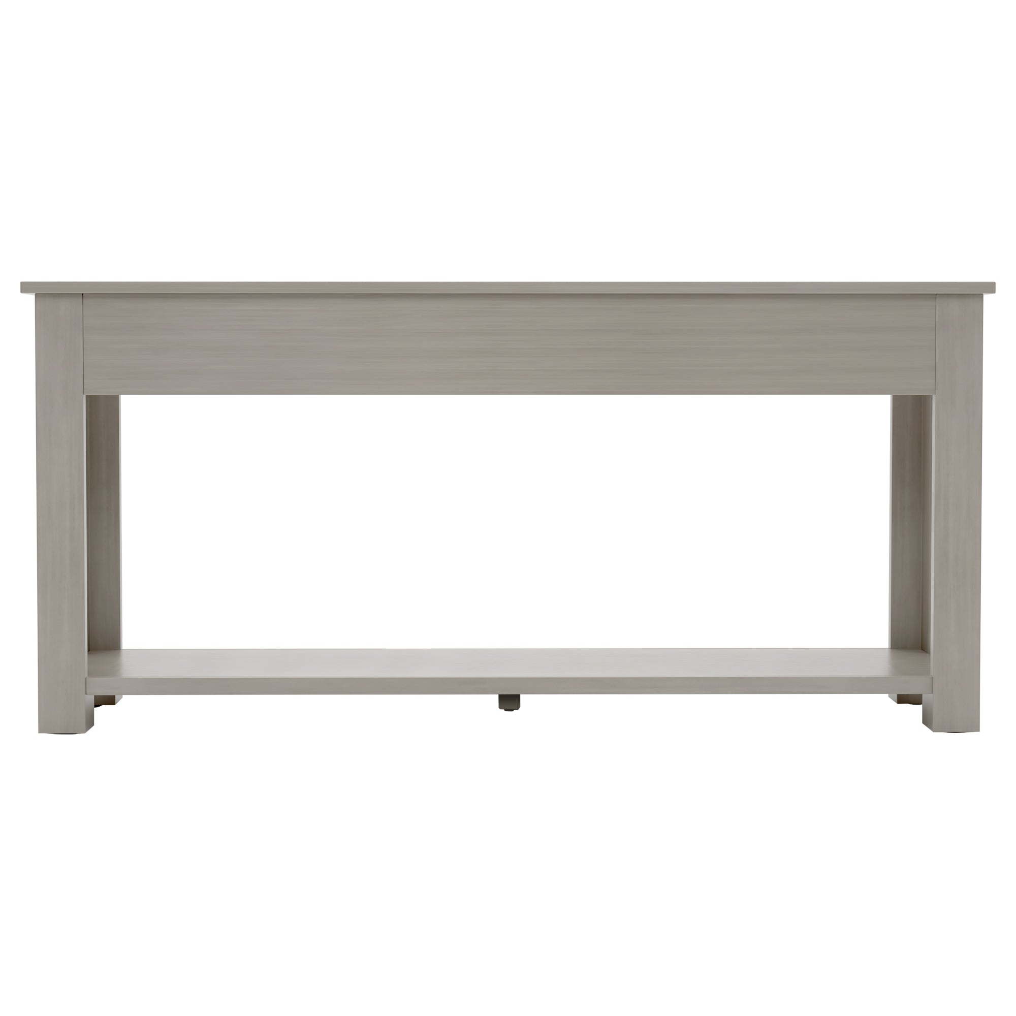 HAOYYE Console Table with Storage Drawers and Bottom Shelf for Entryway or Hallway, Gray Wash, Sturdy Space-Saving Design, Heavy Duty Construction, Easy Assembly, Durable and Stylish Home Furniture