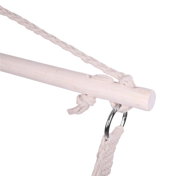 HAOYYE 2PCS Hanging Rope Hammock Chair Air Sky Swing with Wooden Spreader Bar for Porch Patio Balcony Indoor Outdoor Use Lightweight Cotton Cradle Seat