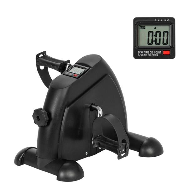 HAOYYE Home Use Mini Exercise Bike for Hands and Feet Training, Under Desk Pedal Exerciser with Adjustable Resistance, Compact Portable Fitness Pedal Bike for Indoor Arm Leg Workout and Physical Therapy, Quiet Design, Black