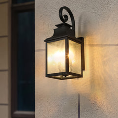 HAOYYE Large Outdoor Wall Lamps With Glass Supports multiple types of light bulbs 1 pack Sturdy Space-Saving Heavy Duty Modern Design Adults Dorm Room Easy Assembly Bedroom Furniture