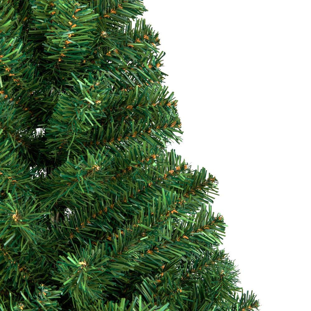 HAOYYE Green 6ft Artificial Christmas Tree with 1050 Branches, Realistic PVC Needles, Sturdy Metal Base with 3 Screws for Stability, Easy Assembly Holiday Decoration for Home, Office, and Event Celebrations