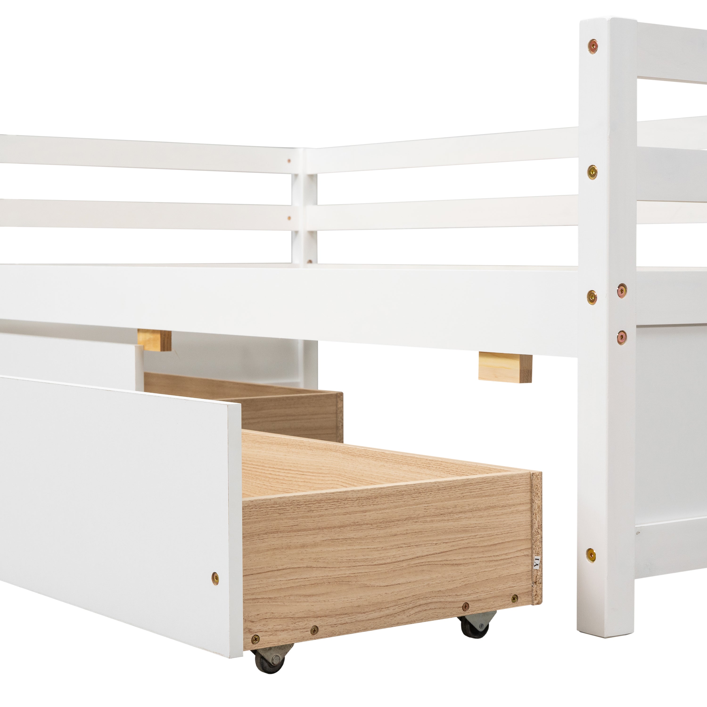 HAOYYE White Daybed with Two Storage Drawers, Sturdy Space-Saving Modern Design, Heavy Duty Construction, Easy Assembly for Adults and Dorm Rooms