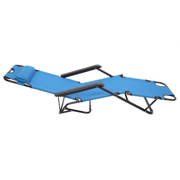 HAOYYE Portable Dual-Purpose Extendable Folding Reclining Chair, Blue – Premium Steel Tube and Oxford Fabric, Comfortable and Durable Lounge Chair for Outdoor Use, Adjustable Reclining Chair, Easy to Carry, Space-Saving Design for Camping, Patio