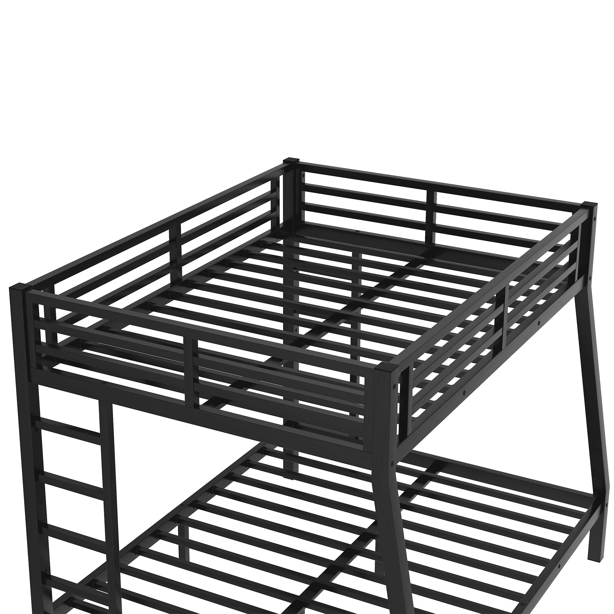 HAOYYE Metal Full XL over Queen Bunk Bed for Teens and Adults,Space-Saving/Noise Reduced/No Box Spring Needed, Old SKU W1307S00020 Sturdy Heavy Duty Modern Design Dorm Room Easy Assembly