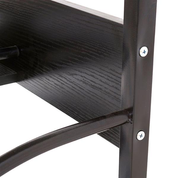 HAOYYE Exquisite Integrated Stalinite Computer Desk Black Sturdy Design Durable Multifunctional Modern Organizer Space-Saving Storage Solution Practical Stylish for Living Room or Office