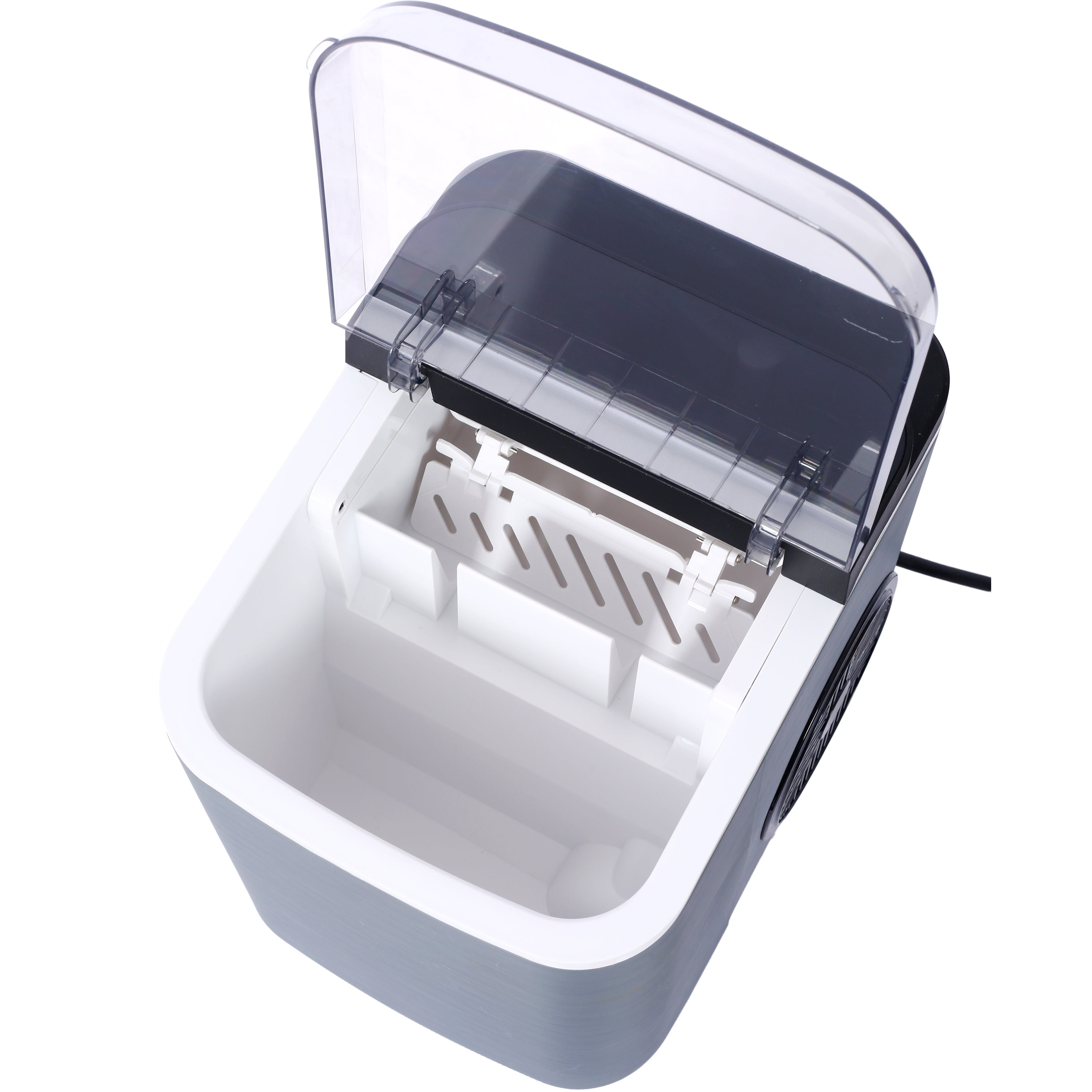 HAOYYE Ice Maker Countertop, Portable Ice Machine, Self-Cleaning Ice Makers with Basket and Scoop, 9 Cubes in 6 Mins, 26 lbs per Day, Ideal for Home, Kitchen,ETL and FDA certificate. Sturdy Space-Saving