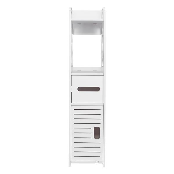 HAOYYE Bathroom Storage Shelf with Drawer and Multi-Compartment Organizer, Waterproof and Anti-Rot, White, Soft Cozy Warm Flannel Fleece Home Decor, Luxury Comfortable Unique Design, Environmental-Friendly Premium Quality Decorative Cabinet
