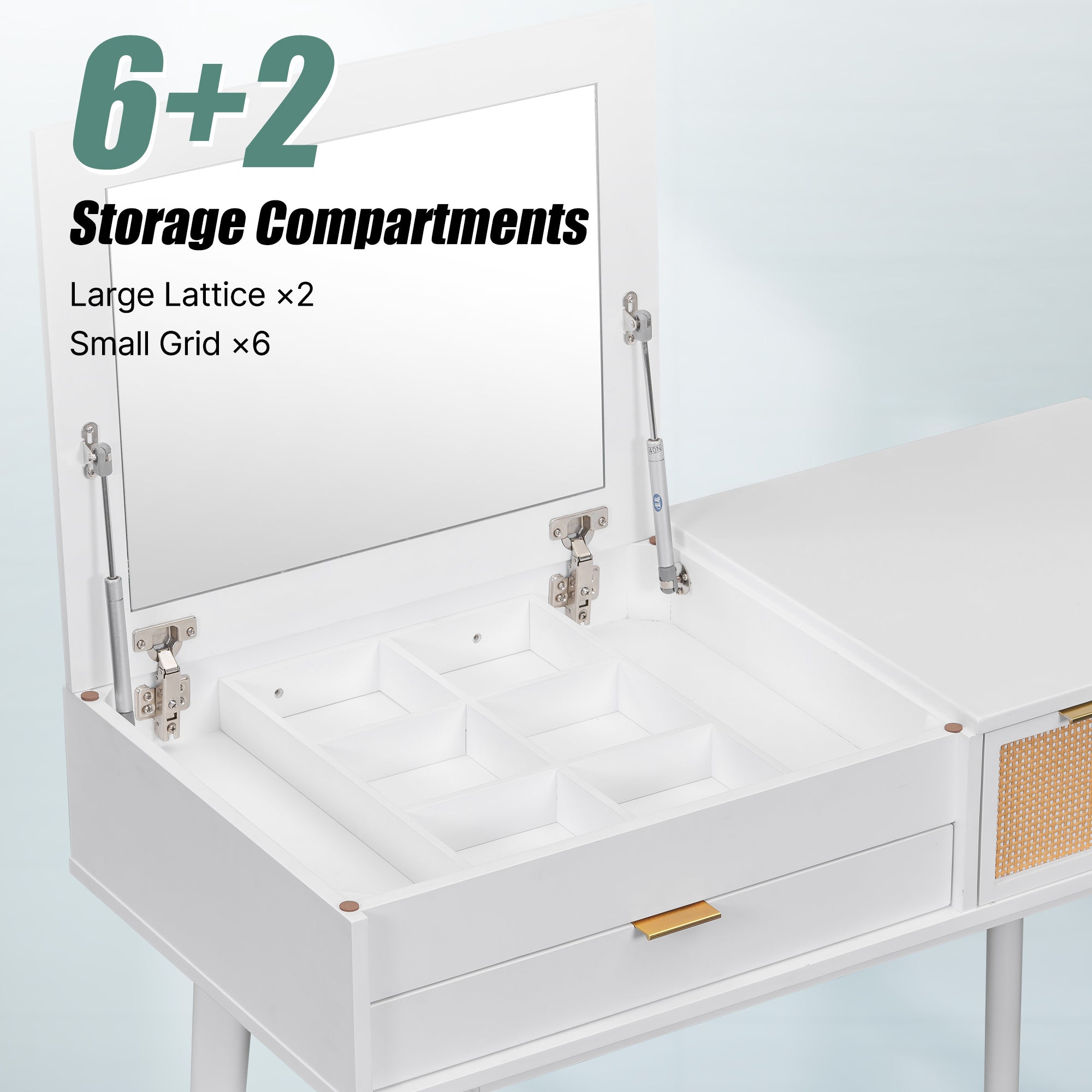 HAOYYE Classic Wood Makeup Vanity Set with Flip-top Mirror and Stool, Dressing Table with Three Drawers and Storage Space, White Modern Design, Luxury Style, Durable Material, Space-saving