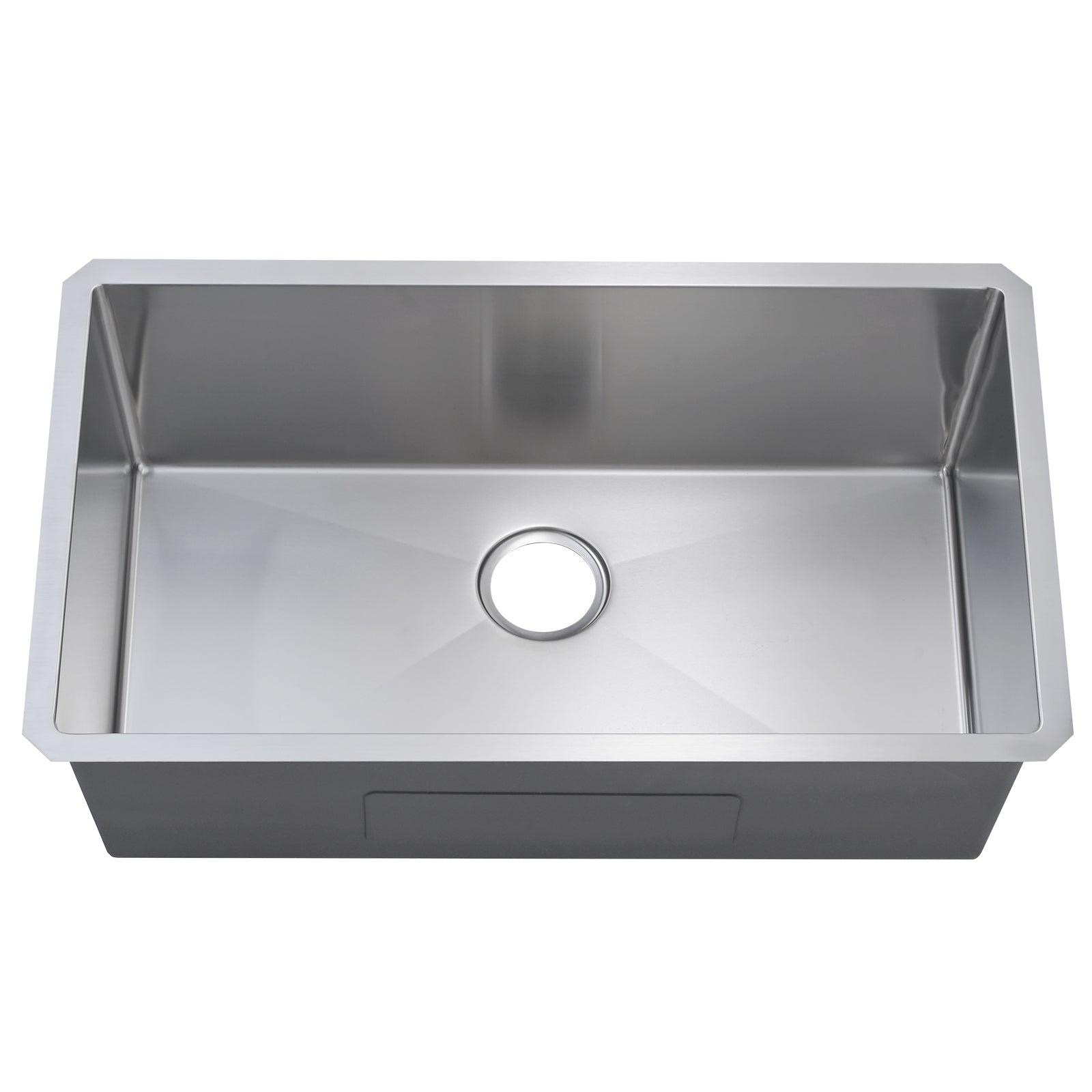 HAOYYE 27" L X 18" W Undermount Single Bowl 16 Gauge 304 Stainless Steel Kitchen Sink (Sink Only) Sturdy Space-Saving Heavy Duty Modern Design Adults Dorm Room Easy Assembly Bedroom Furniture