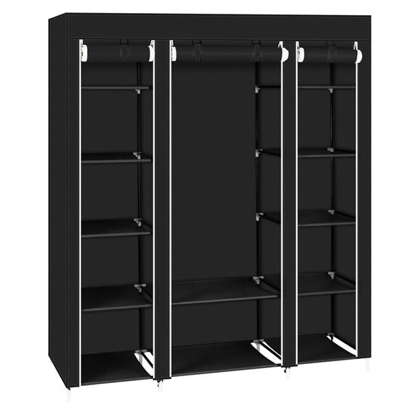 HAOYYE Portable Clothes Closet Wardrobe Storage Organizer, 68 Inch Non-Woven Fabric Closet with Strong and Durable Frame, Easy Assembly, Space-Saving Storage Solution for Bedroom, Living Room, Entryway, Closet, Modern Design and Premium Quality.