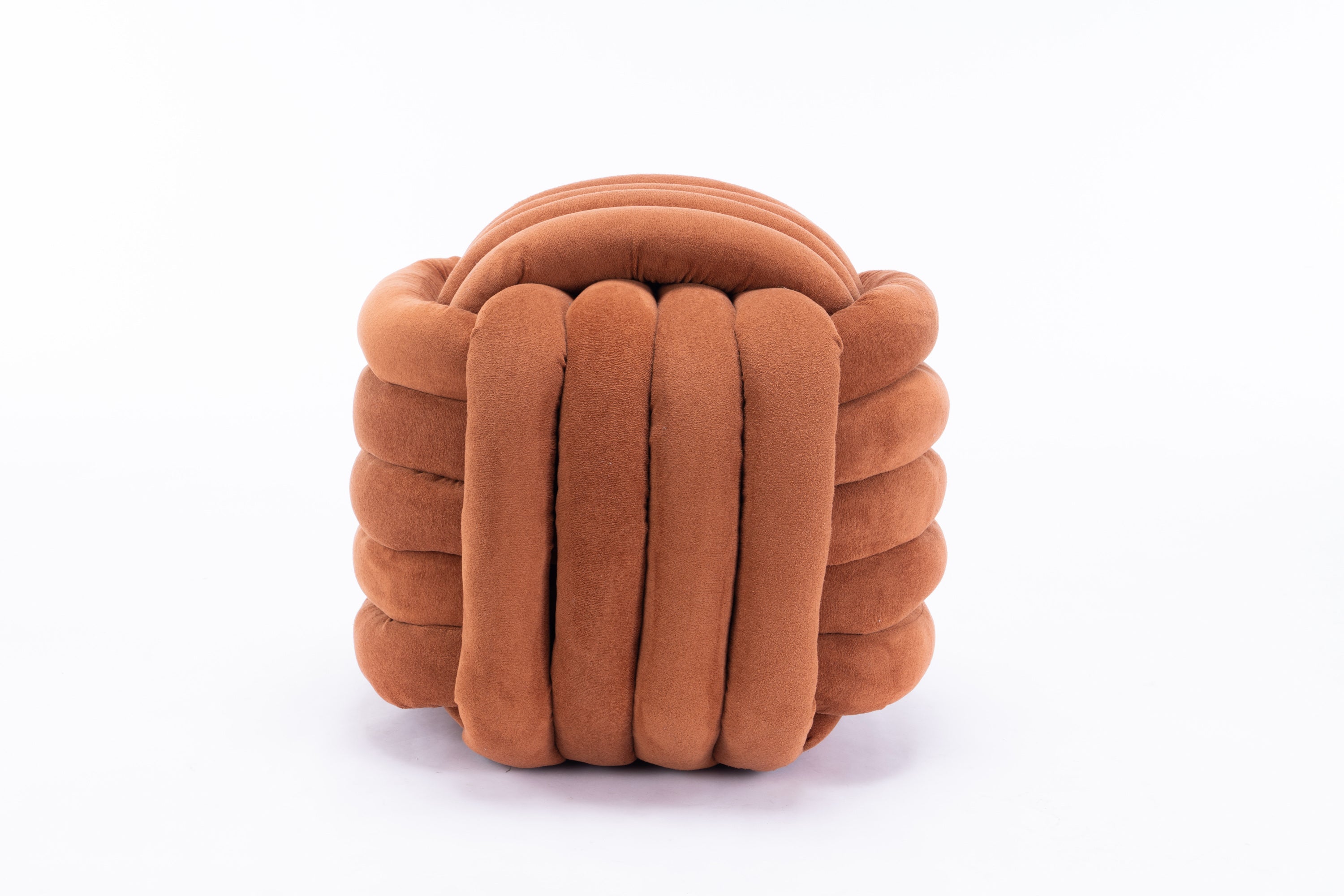 Haoyye Modern Chenille Fabric Knot Design Ottoman Makeup Stool Footstool, Comfortable and Stylish Seat, Perfect for Living Room and Bedroom, Space-Saving Heavy Duty Construction, Durable Furniture for Adults Dorm Room