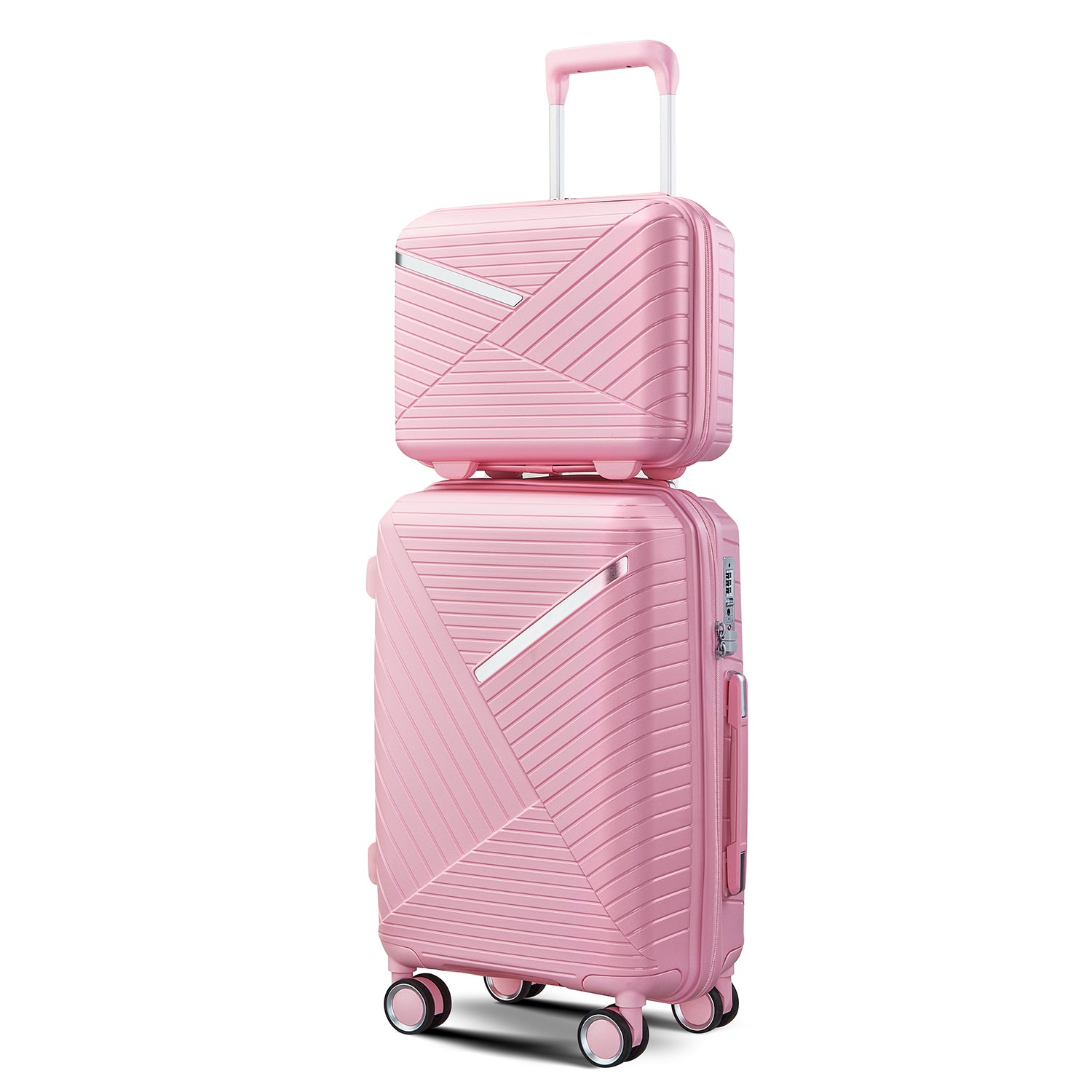HAOYYE Luggage Sets 4 Piece(14/20/24/28), Expandable Lightweight Suitcase with 4 Double 360 Degrees Mute Spinner Wheels PP Materials Durable TSA Lock Travel Luggage Sturdy Space-Saving Heavy Duty Adults