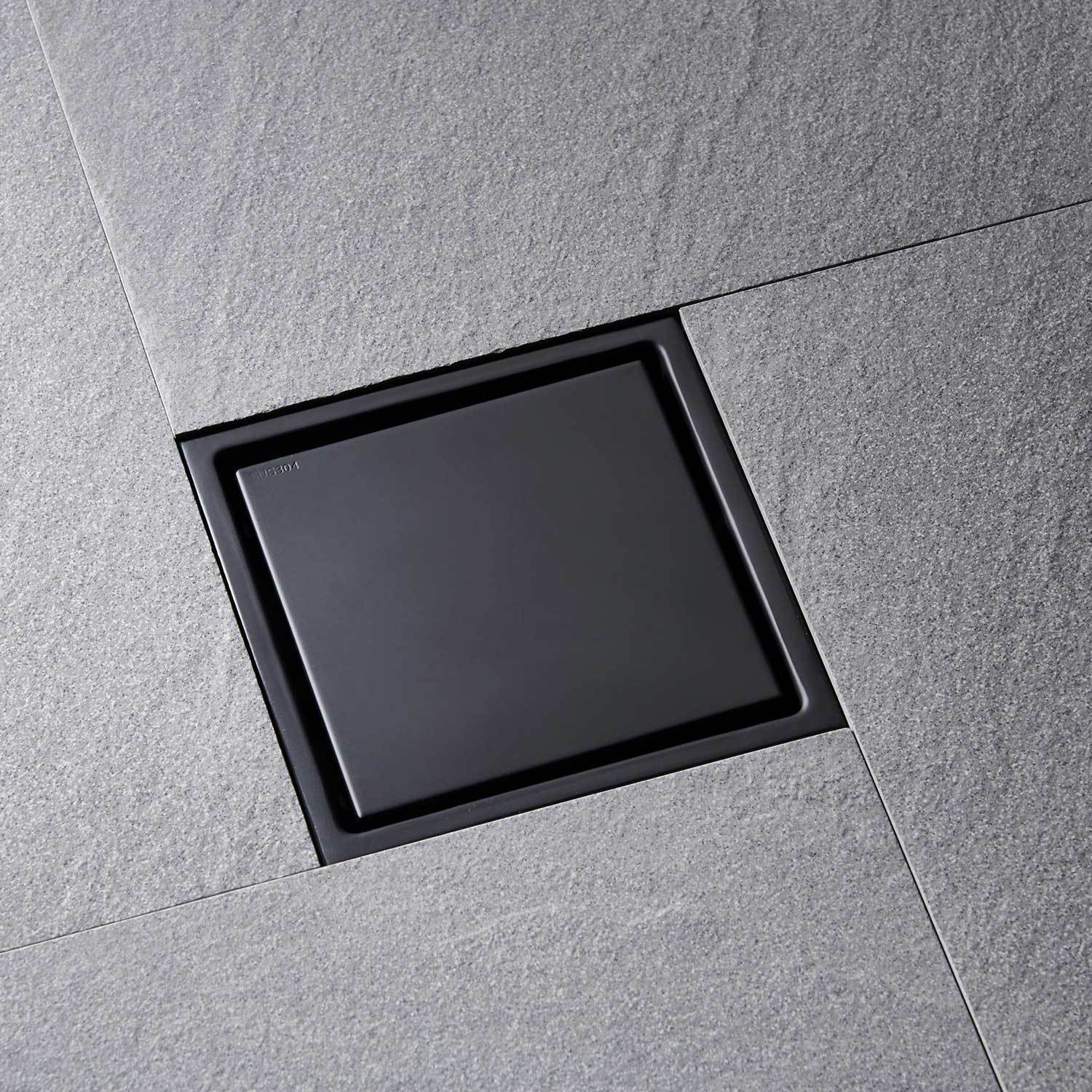 HAOYYE 6 Inch Square Shower Floor Drain Sturdy Space-Saving Heavy Duty Modern Design Adults Dorm Room Easy Assembly Bedroom Furniture