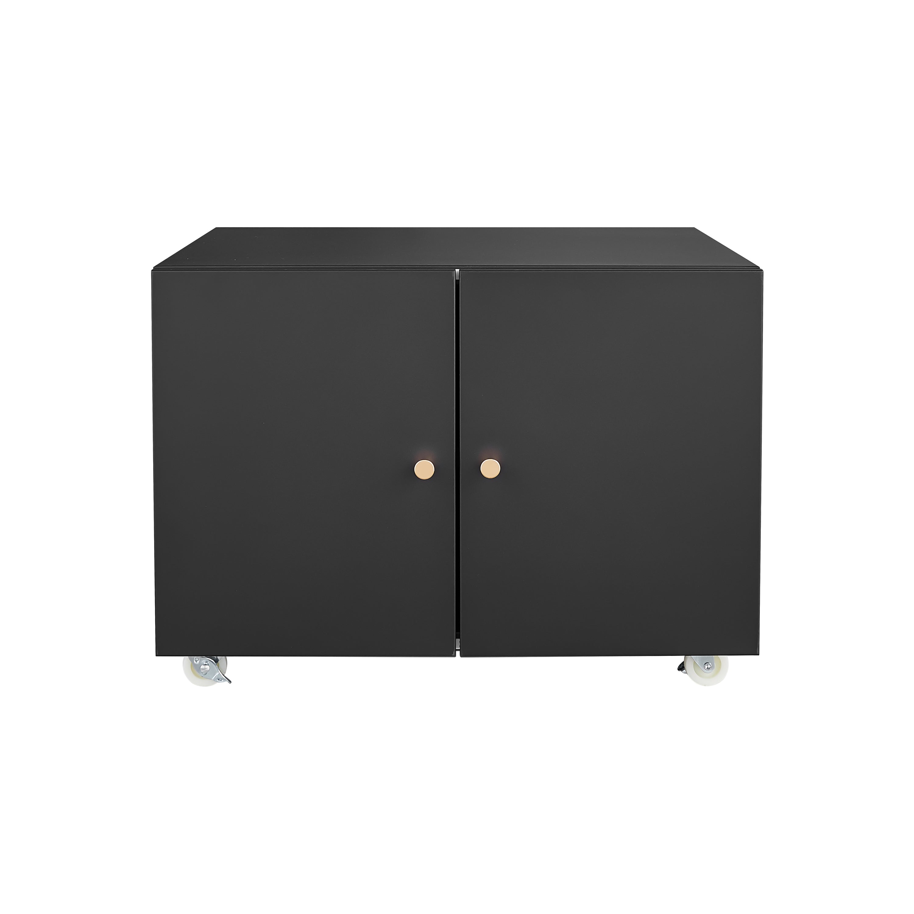 HAOYYE Steel Copier Cabinet with 2 Doors, Mobile Printer Stand with Adjustable Shelf, Locking Wheels, Sturdy Space-Saving Heavy Duty Office Furniture, Easy Assembly