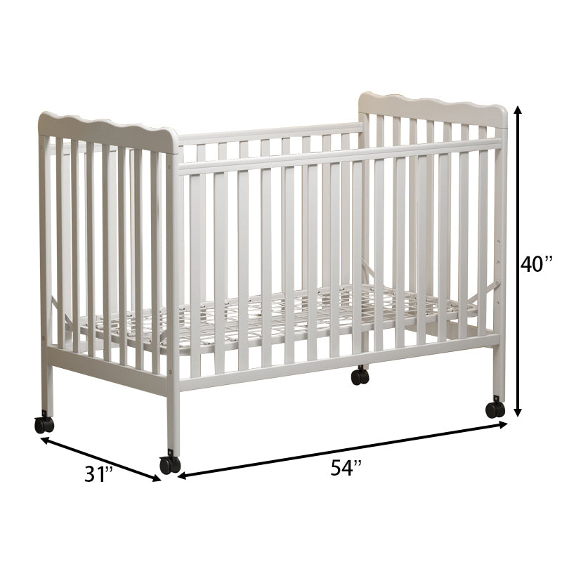 HAOYYE 3-In-1 Convertible Crib In Storm Grey, Made Of Sustainable Pinewood, Non-Toxic Finish, Comes With Locking Wheels, Wooden Nursery Furniture Sturdy Space-Saving Heavy Duty Modern Design Adults