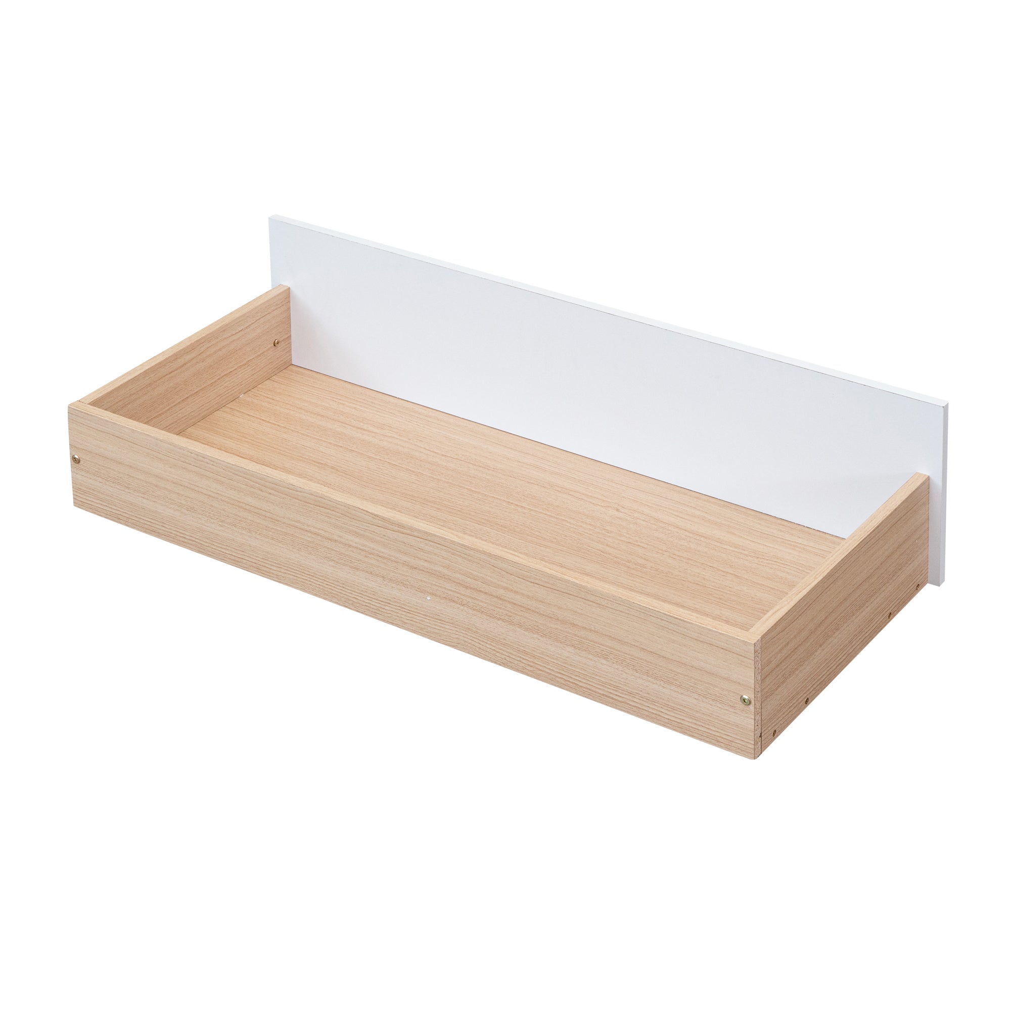 HAOYYE Twin Size Wooden House Bed Frame With Drawers, White, Space-Saving Heavy Duty Modern Design For Adults And Dorm Rooms, Easy Assembly Bedroom Furniture