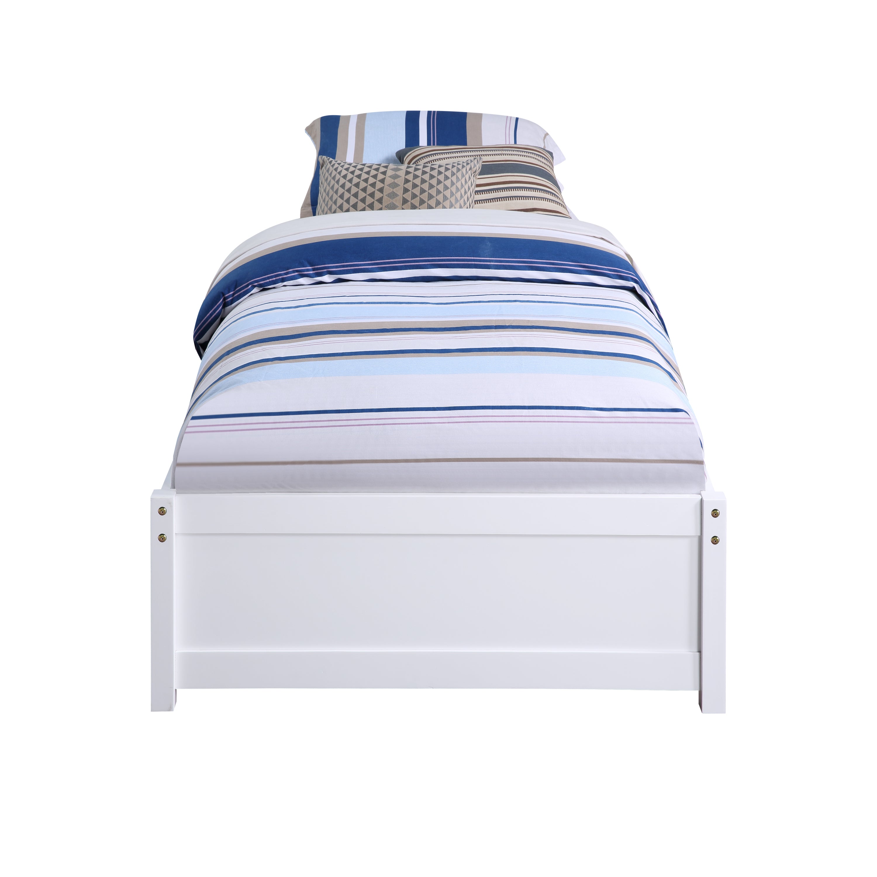 HAOYYE Solid Wood Twin Bed Frame With 2 Storage Drawers, No Box Spring Needed, Space-Saving Heavy Duty Design For Bedroom Or Dorm Room, Sturdy And Easy To Assemble
