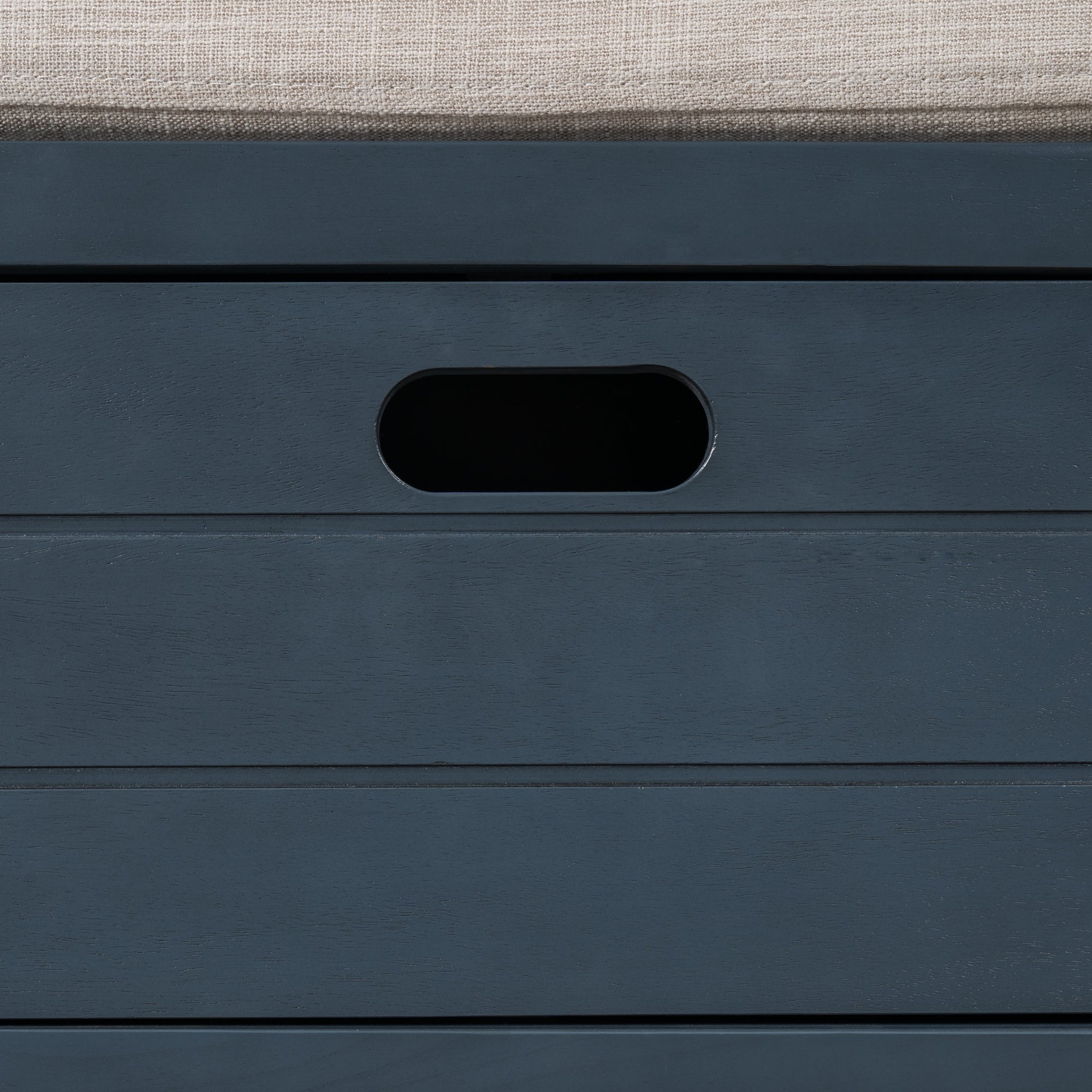 HAOYYE Storage Bench with Removable Basket and Two Drawers, Fully Assembled Shoe Bench with Removable Cushion, Navy, Sturdy Space-Saving Design, Heavy Duty Construction, Easy Assembly, Durable and Stylish Home Furniture