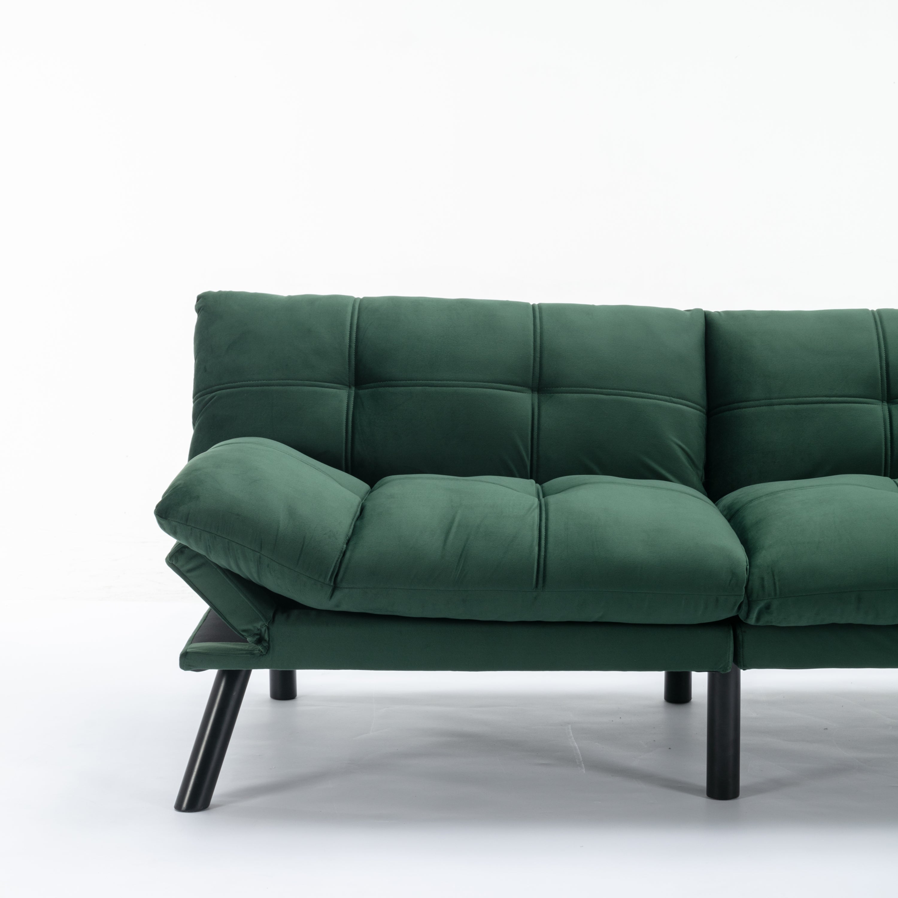 HAOYYE Emerald Convertible Folding Modern sofa Bed Sturdy Space-Saving Heavy Duty Modern Design Adults Dorm Room Easy Assembly Bedroom Furniture