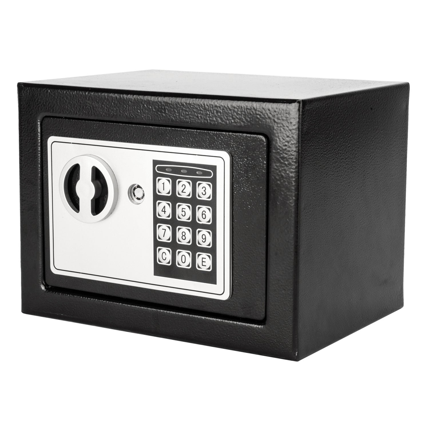 HAOYYE Mini Wall-In Style Electronic Code Steel Safe Box With Metal Construction Secure Lock Black Durable Compact Home And Office Security Case