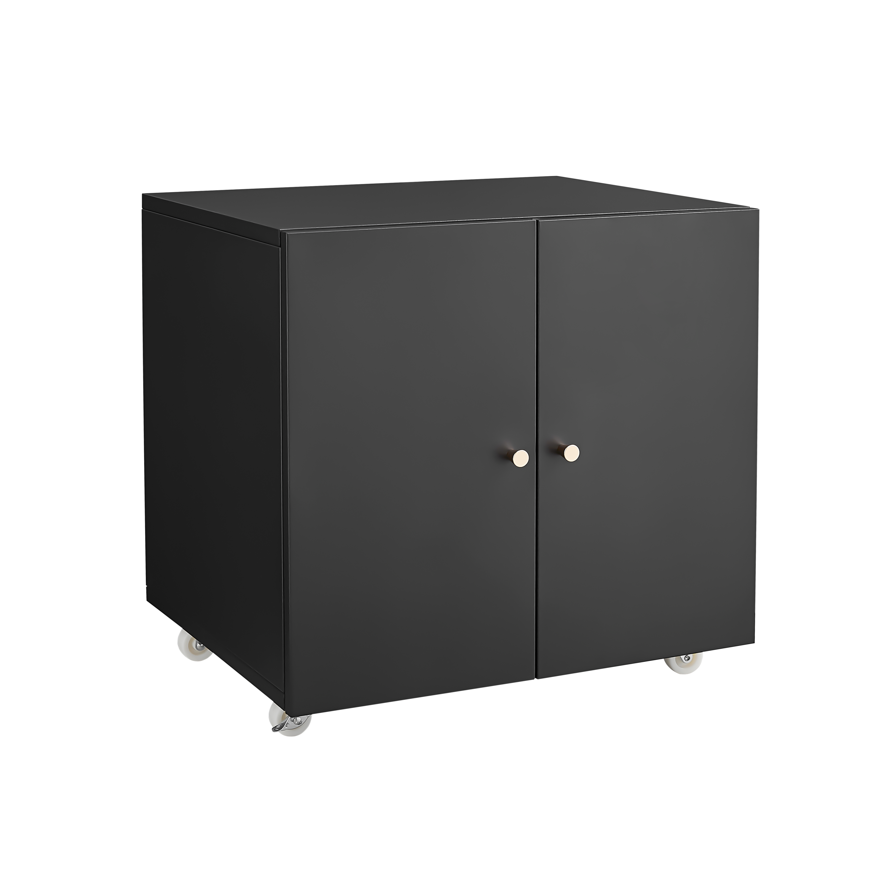 HAOYYE Home Office Printer Stand With Wheels, Mobile Filing Cabinet With Open Storage Shelves and File Door, Suitable for Letter/Legal/A4 Files, Sturdy Space-Saving Heavy Duty Design