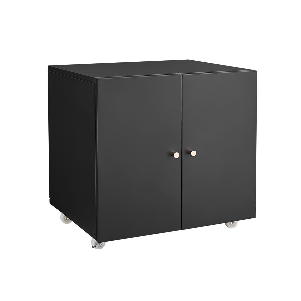 HAOYYE Home Office Printer Stand With Wheels, Mobile Filing Cabinet With Open Storage Shelves and File Door, Suitable for Letter/Legal/A4 Files, Sturdy Space-Saving Heavy Duty Design