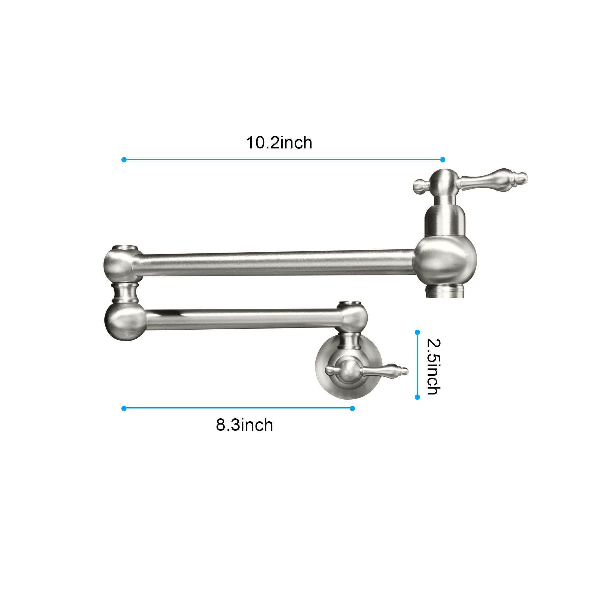 HAOYYE Pot Filler Faucet Wall Mount Sturdy Space-Saving Heavy Duty Modern Design Adults Dorm Room Easy Assembly Bedroom Furniture