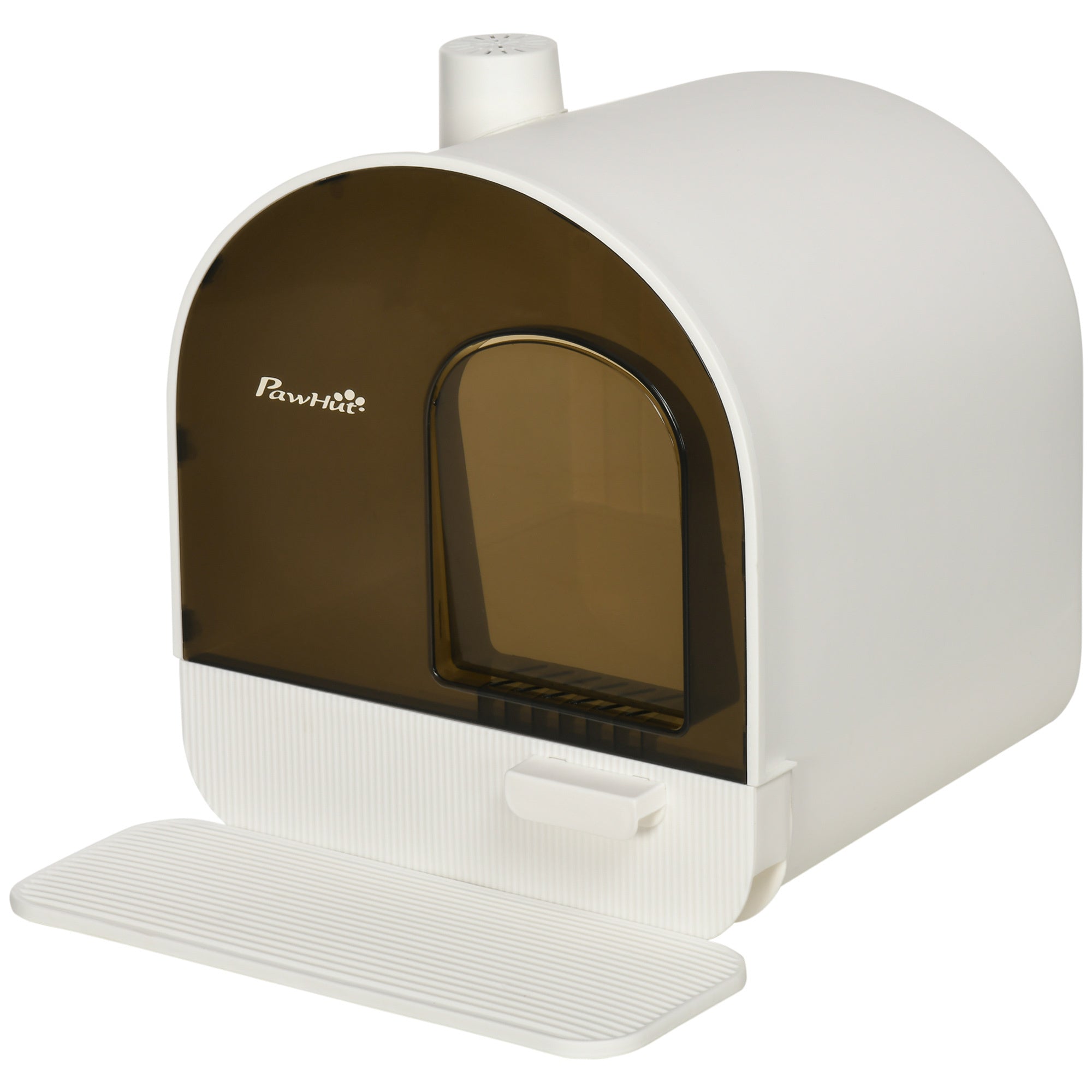 Haoyye Covered Cat Litter Box with Lid and Tray, Enclosed Hooded Litter Box for Indoor Cats, Includes Scoop, Filter, and Anti-Tracking Mat, Space-Saving and Easy to Clean Design, Suitable for Small Cats or Kittens, Modern Durable Plastic Structure