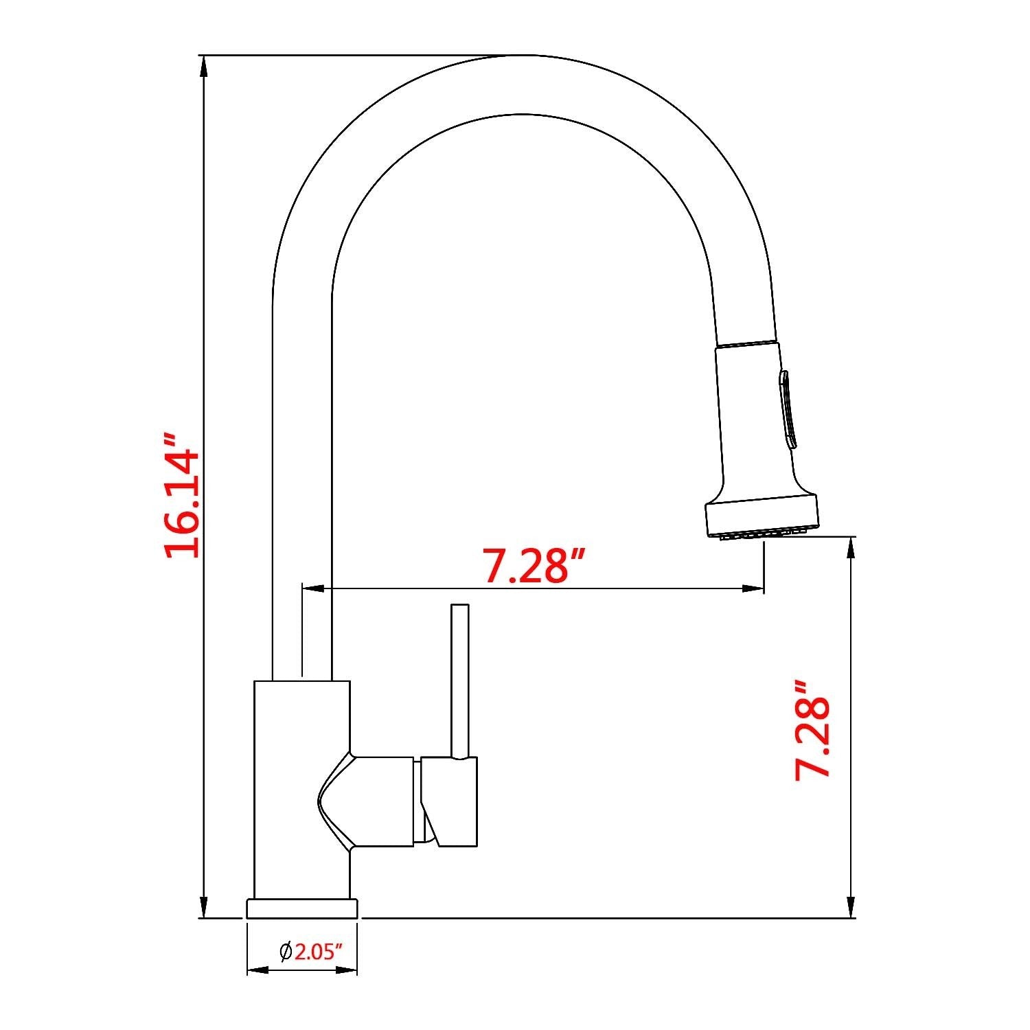 HAOYYE Stainless Steel Pull Down Kitchen Faucet with Soap Dispenser Brushed Nickel Sturdy Space-Saving Heavy Duty Modern Design Adults Dorm Room Easy Assembly Bedroom Furniture