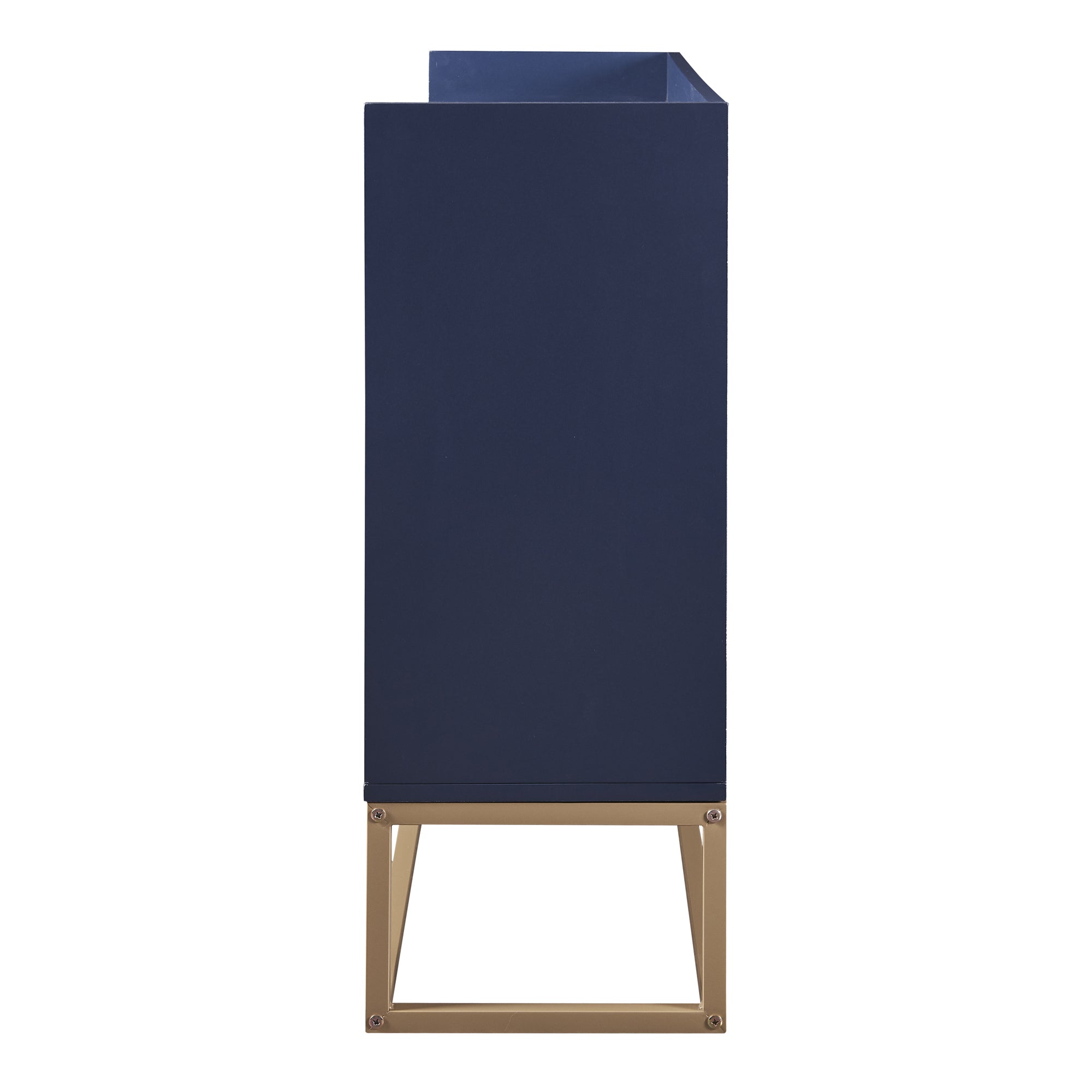 HAOYYE Modern Sideboard Elegant Buffet Cabinet with Large Storage Space for Dining Room, Entryway (Navy) Sturdy Space-Saving Heavy Duty Modern Design Adults Dorm Room Easy Assembly