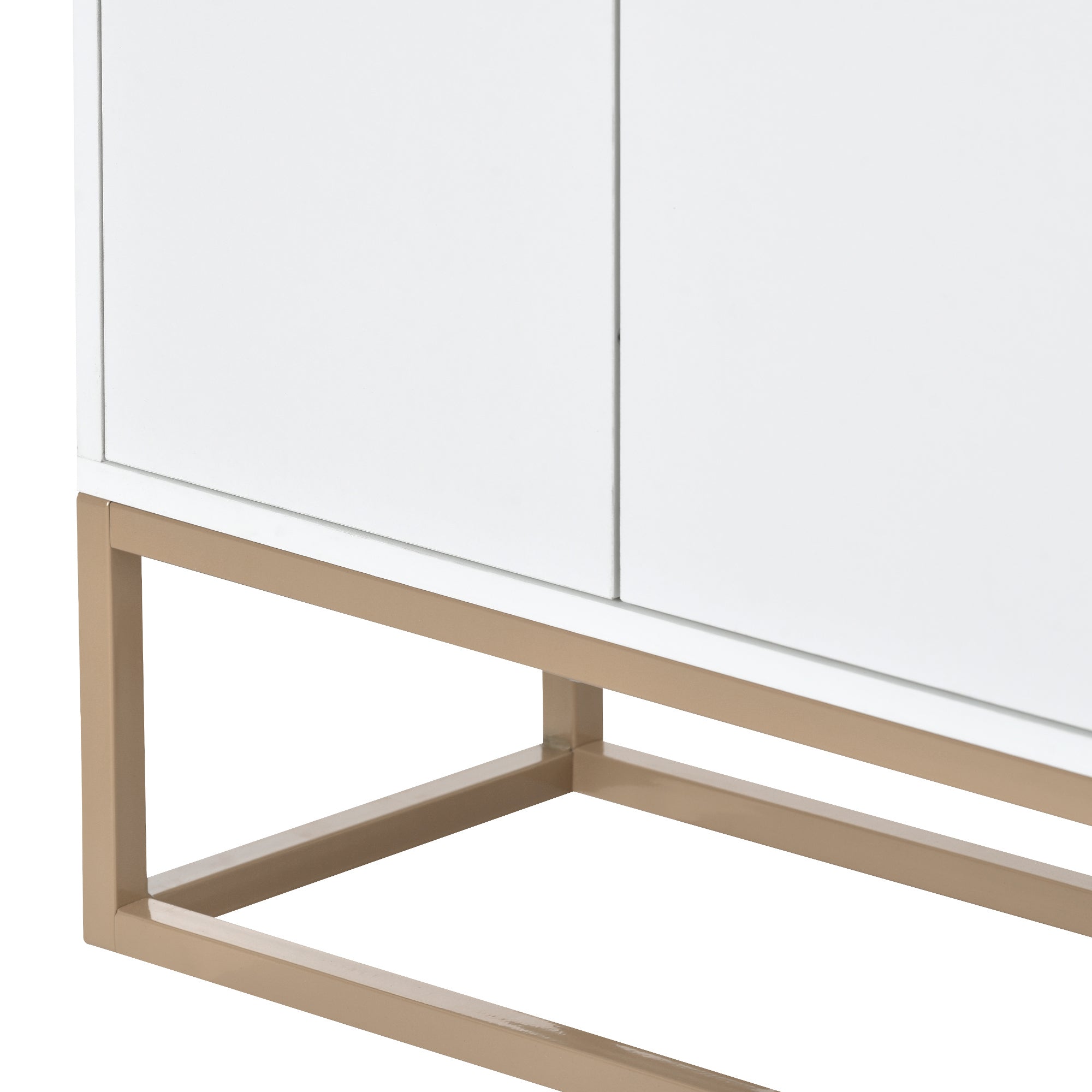 HAOYYE Modern Sideboard Elegant Buffet Cabinet with Large Storage Space for Dining Room, Entryway (White) Sturdy Space-Saving Heavy Duty Modern Design Adults Dorm Room Easy Assembly