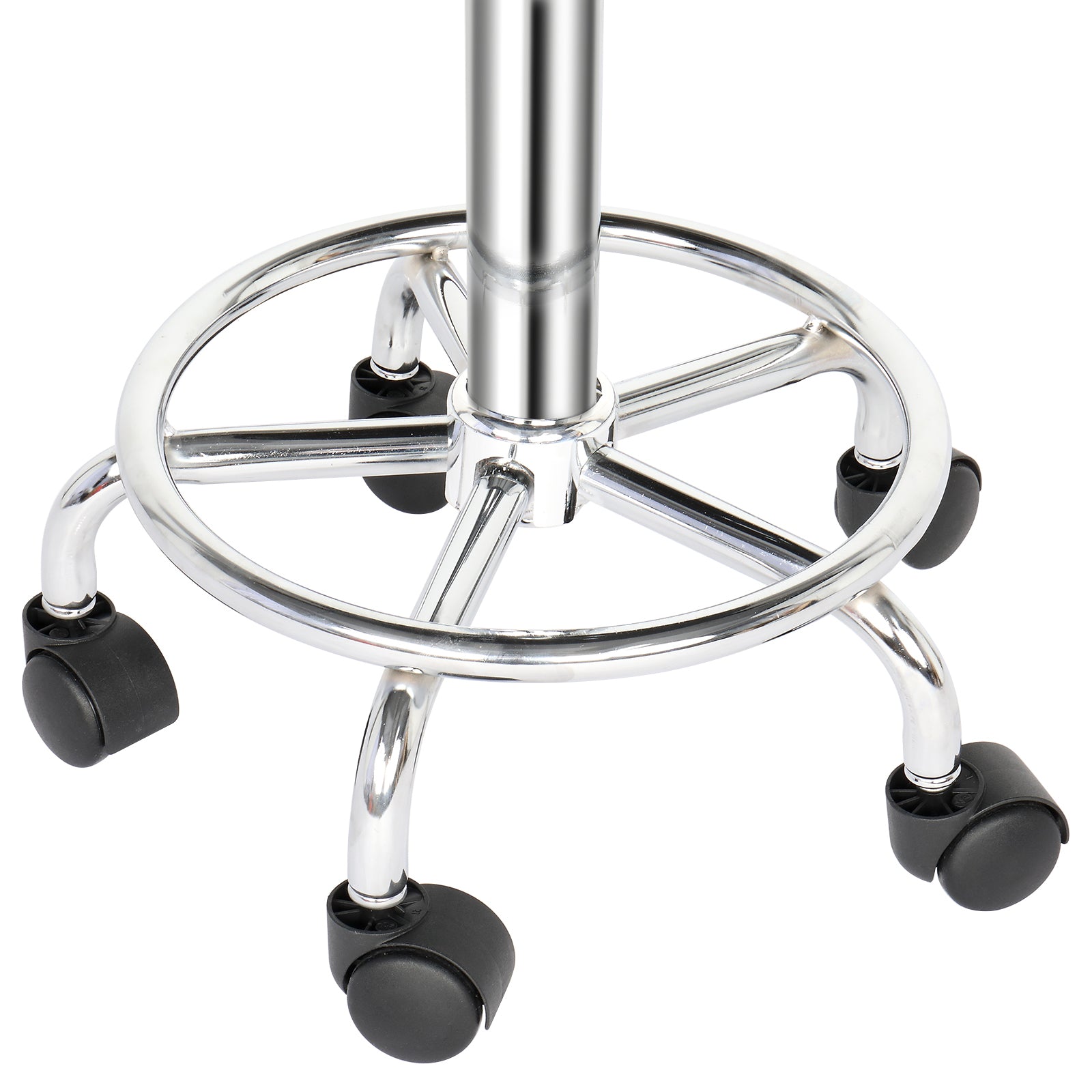 HAOYYE Saddle Bar Stool with Swivel Base and Footrest, Modern Backless Adjustable Height Stool for Kitchen Island Dining Room Counter Seating Black