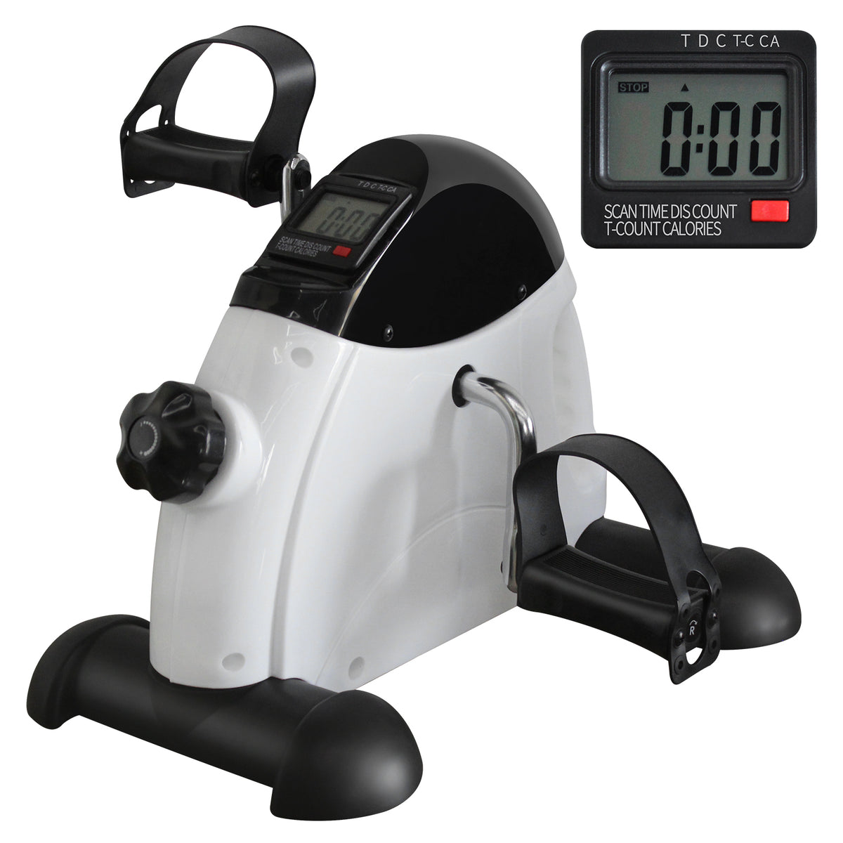 HAOYYE Mini Exercise Bike for Rehabilitation and Training, Home Walking Machine with Electronic Display, Instep Restraint Strap, Maximum Weight 120KG