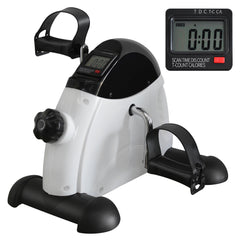 HAOYYE Mini Exercise Bike for Rehabilitation and Training, Home Walking Machine with Electronic Display, Instep Restraint Strap, Maximum Weight 120KG